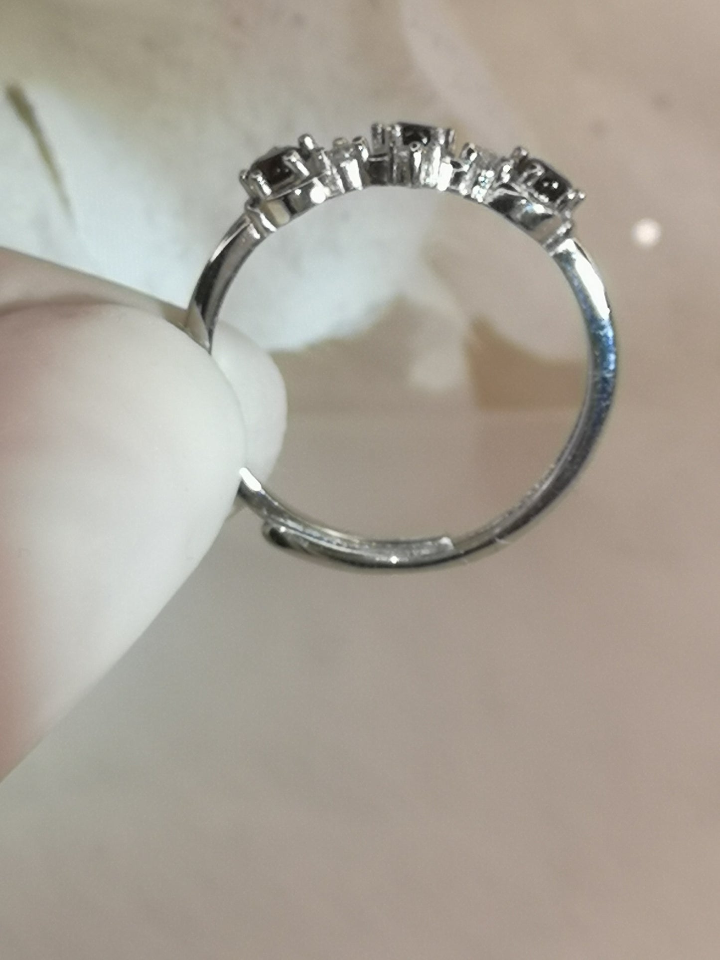 Granit Edelstein Kupfer Ring verstellbar