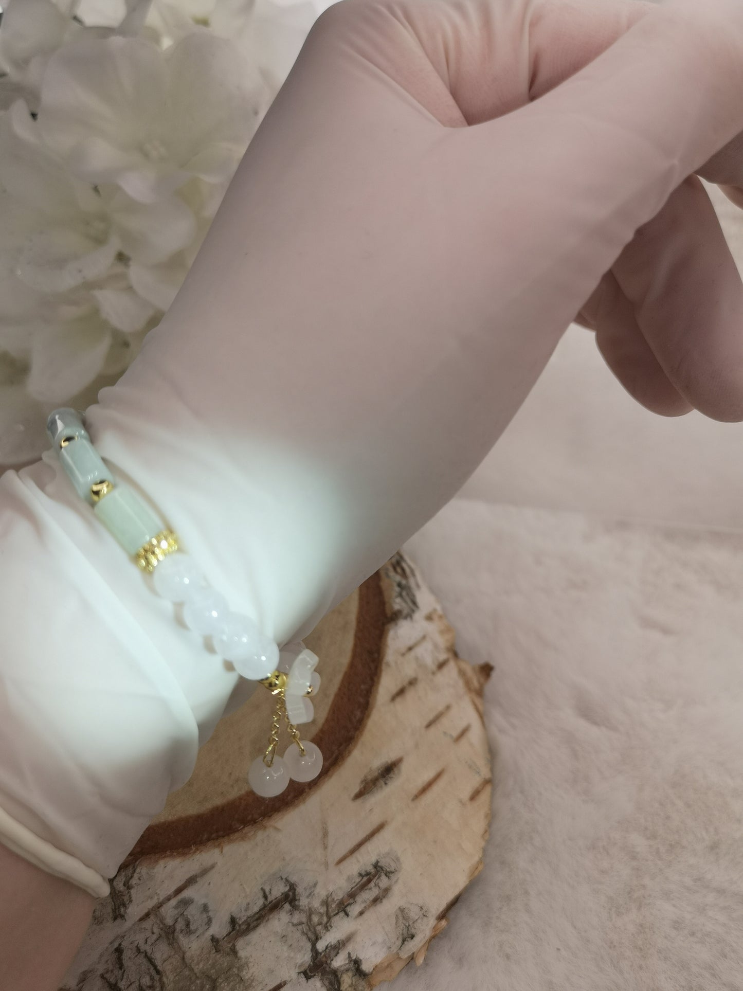 Jadeite Jade Edelstein Armband DIY