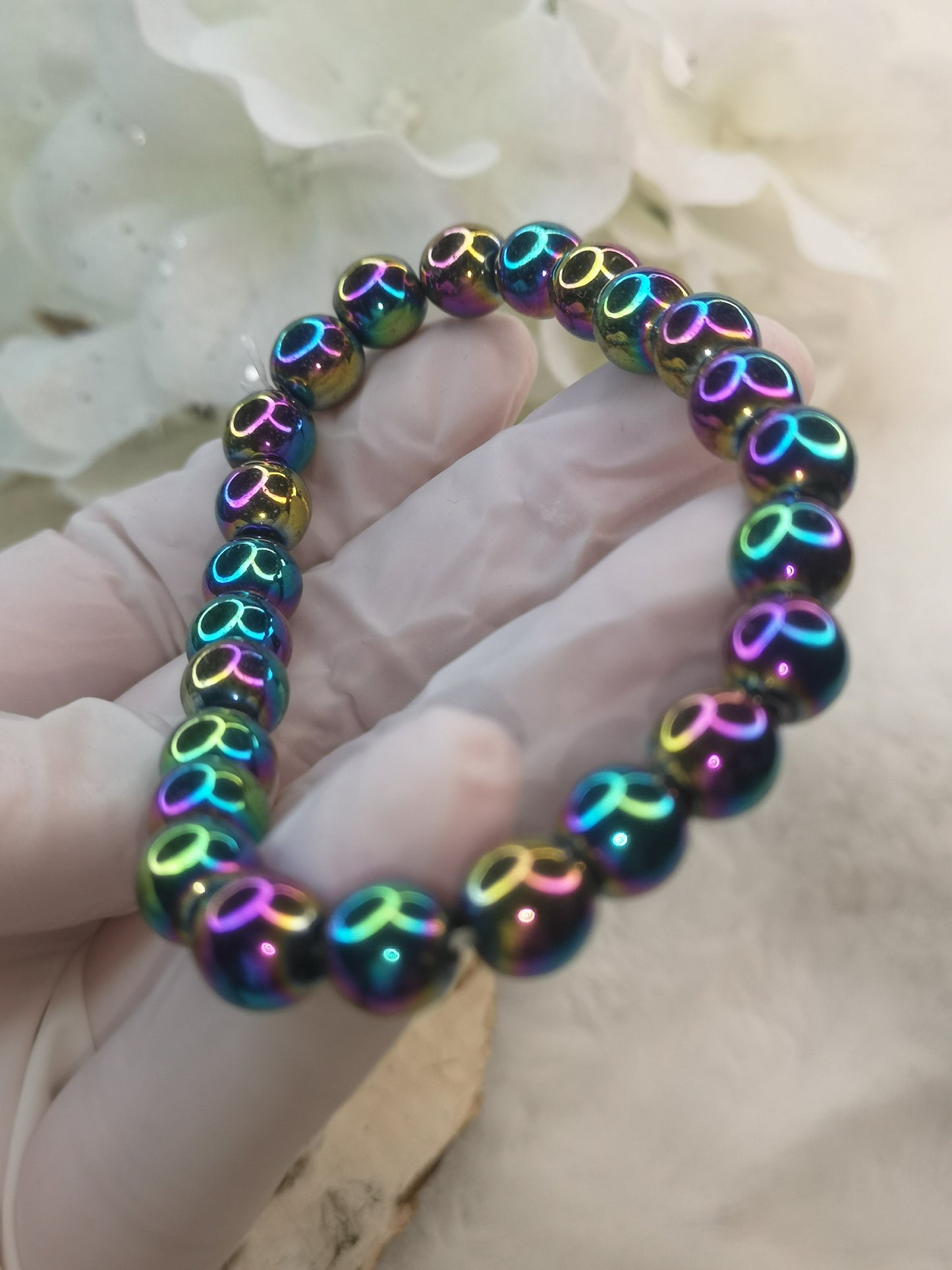 Regenbogen Hämatit Edelstein, Armband