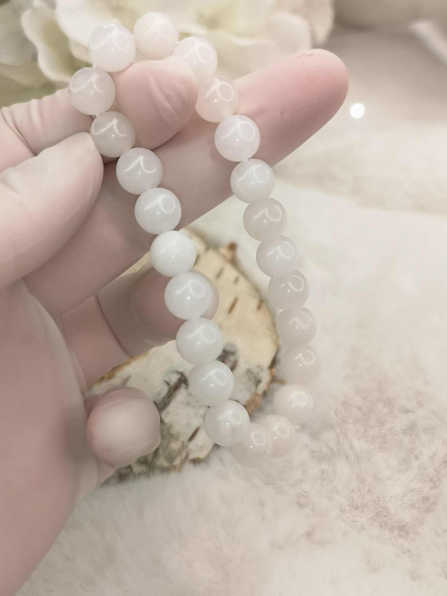 White Jade Edelstein, Armband