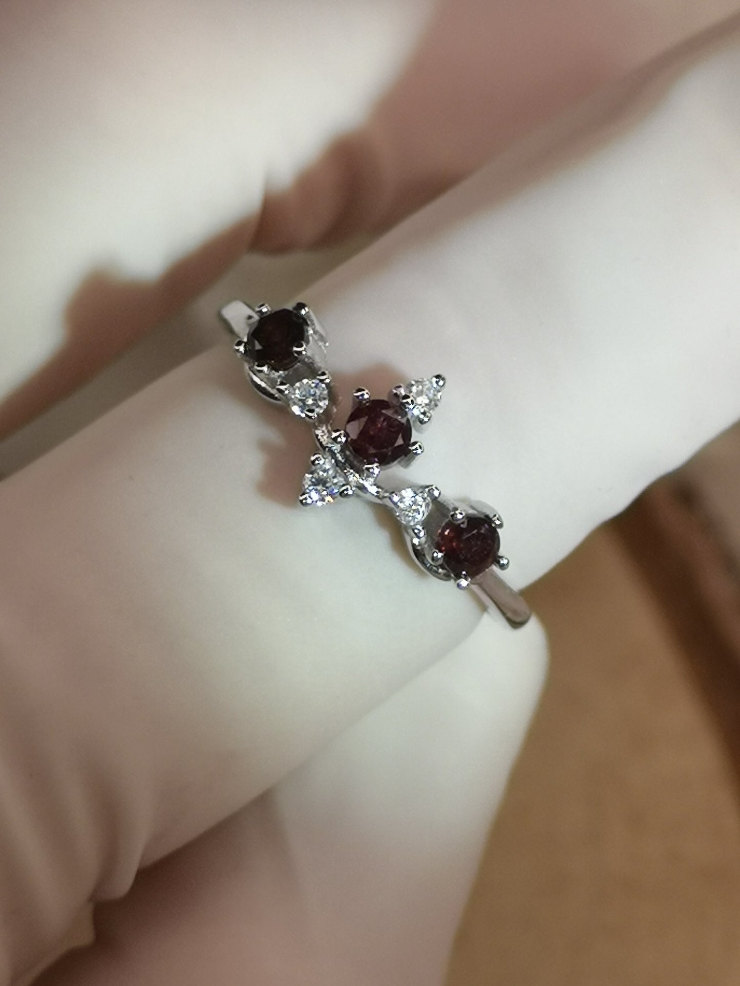 Granit Edelstein Kupfer Ring verstellbar
