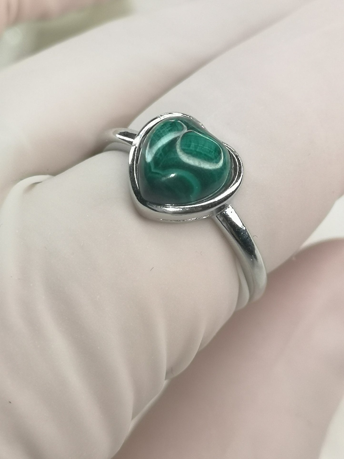 Malachite Edelstein Kupfer Ring