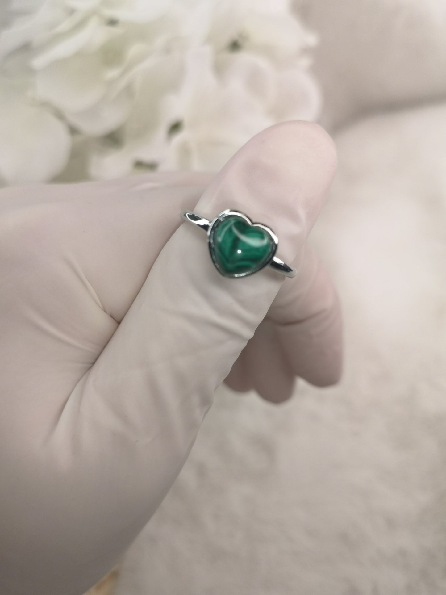 Malachite Edelstein Kupfer Ring