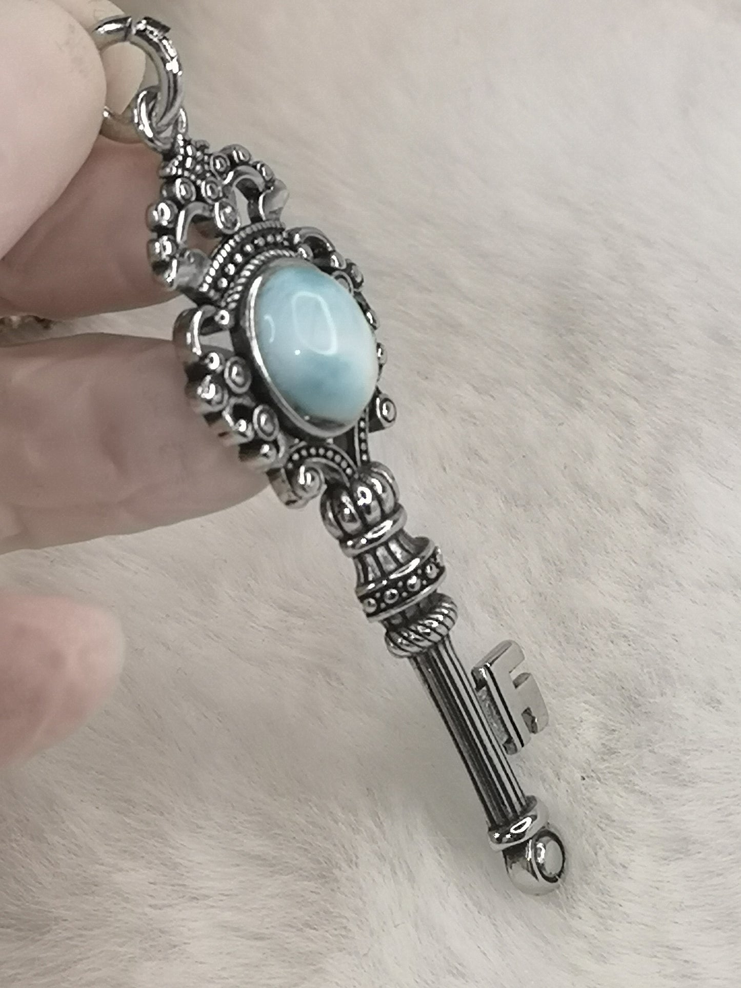 Larimar Schlüsselanhänger, Kupfer