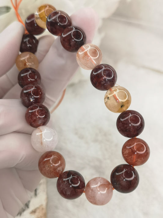 Feuerquartz Edelstein 
Armband