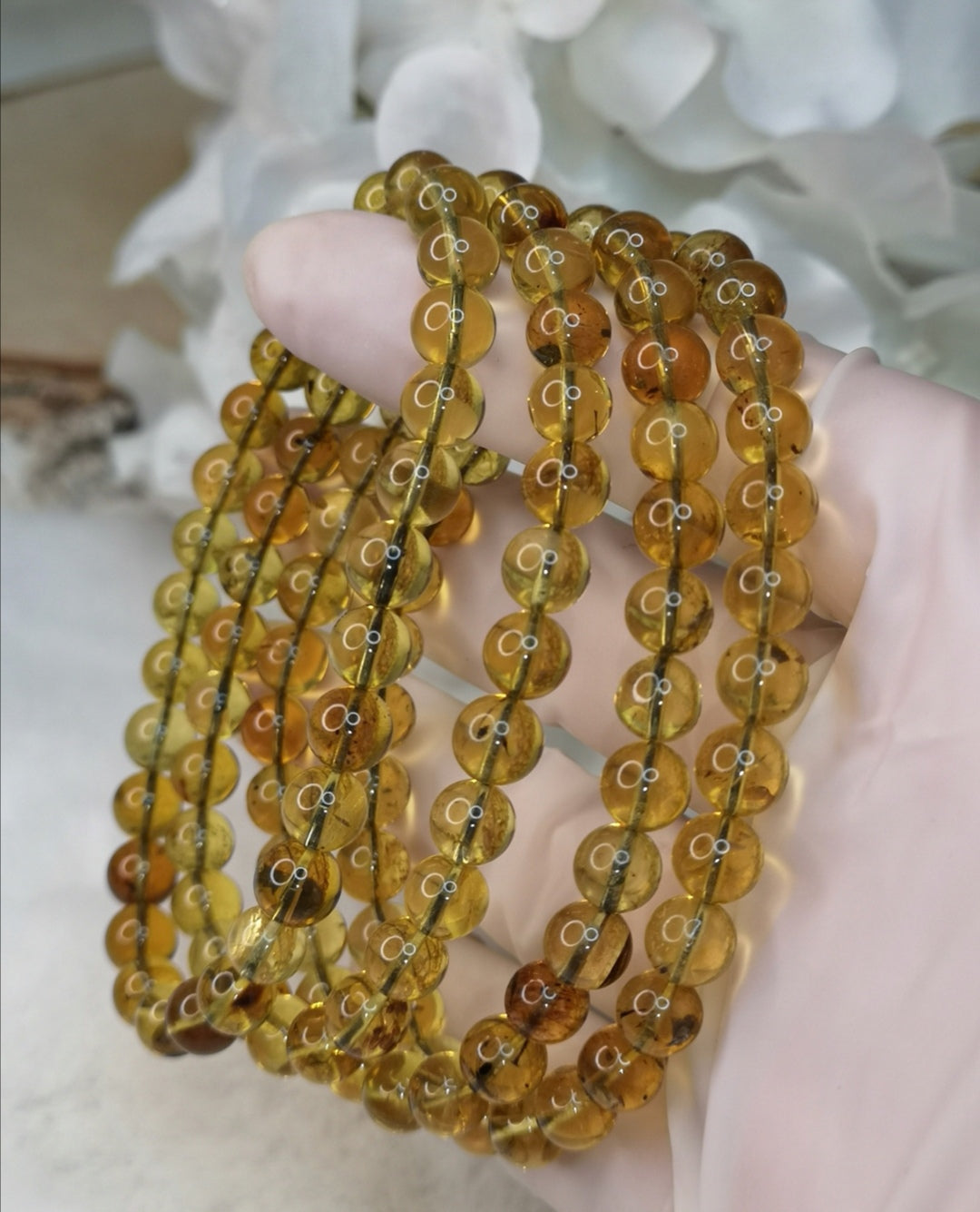 Blue Amber Edelstein Armband