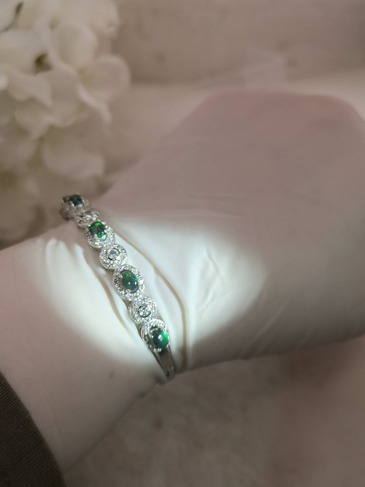 Opal Edelstein, Kupfer Armband