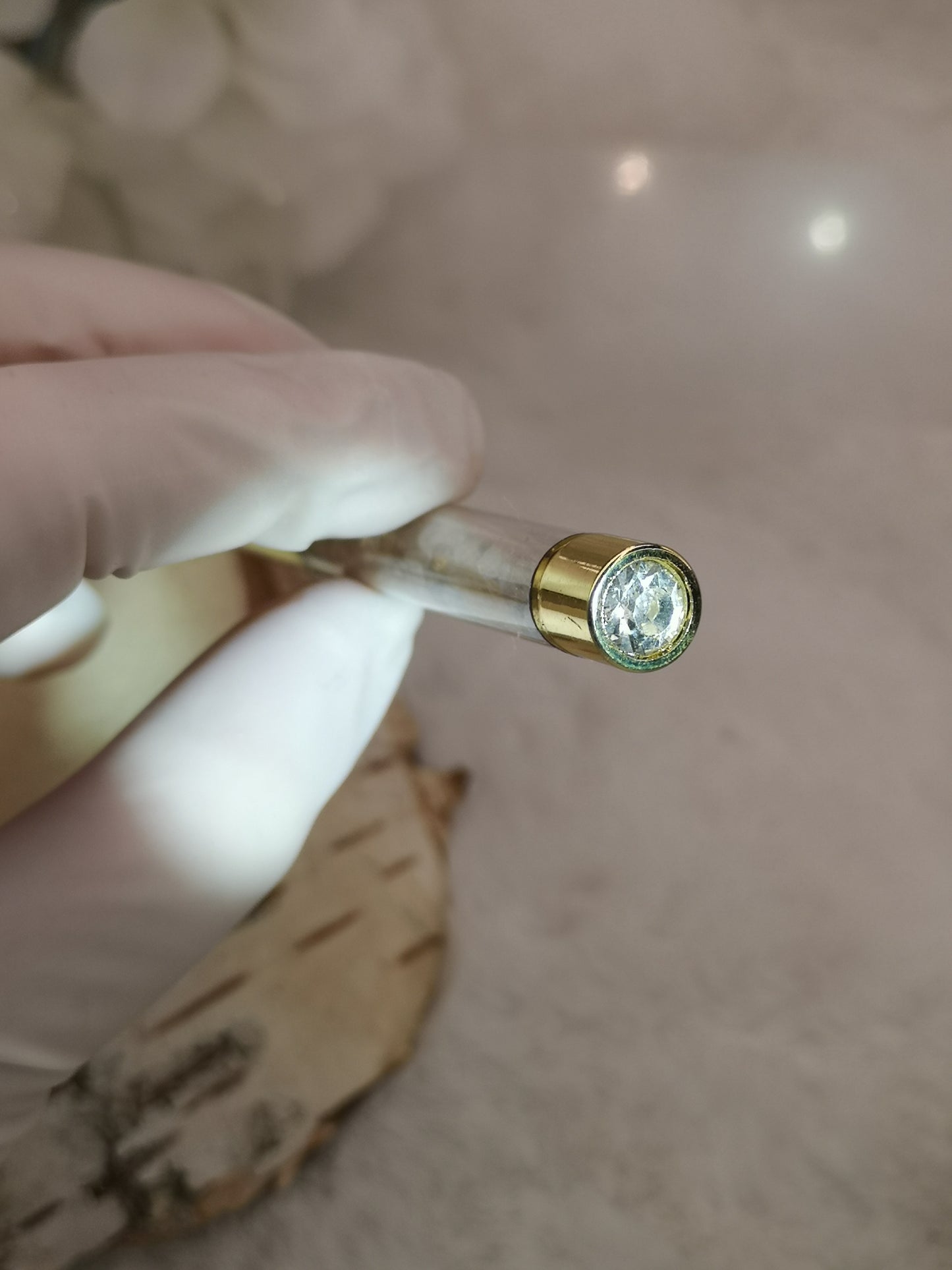 Kugelschreiber mit Citrin Edelsteine