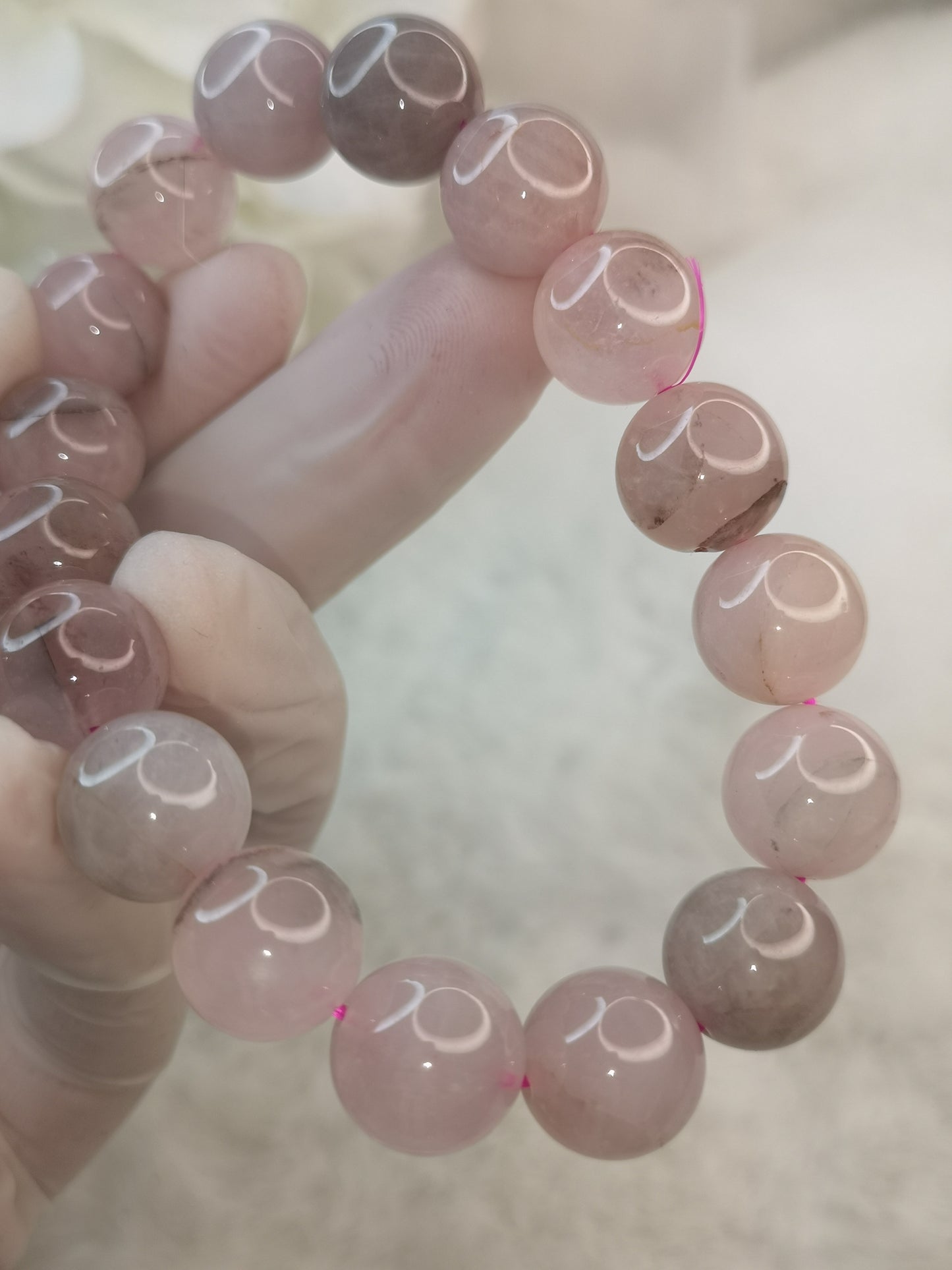 Rosenquarz Edelstein Armband