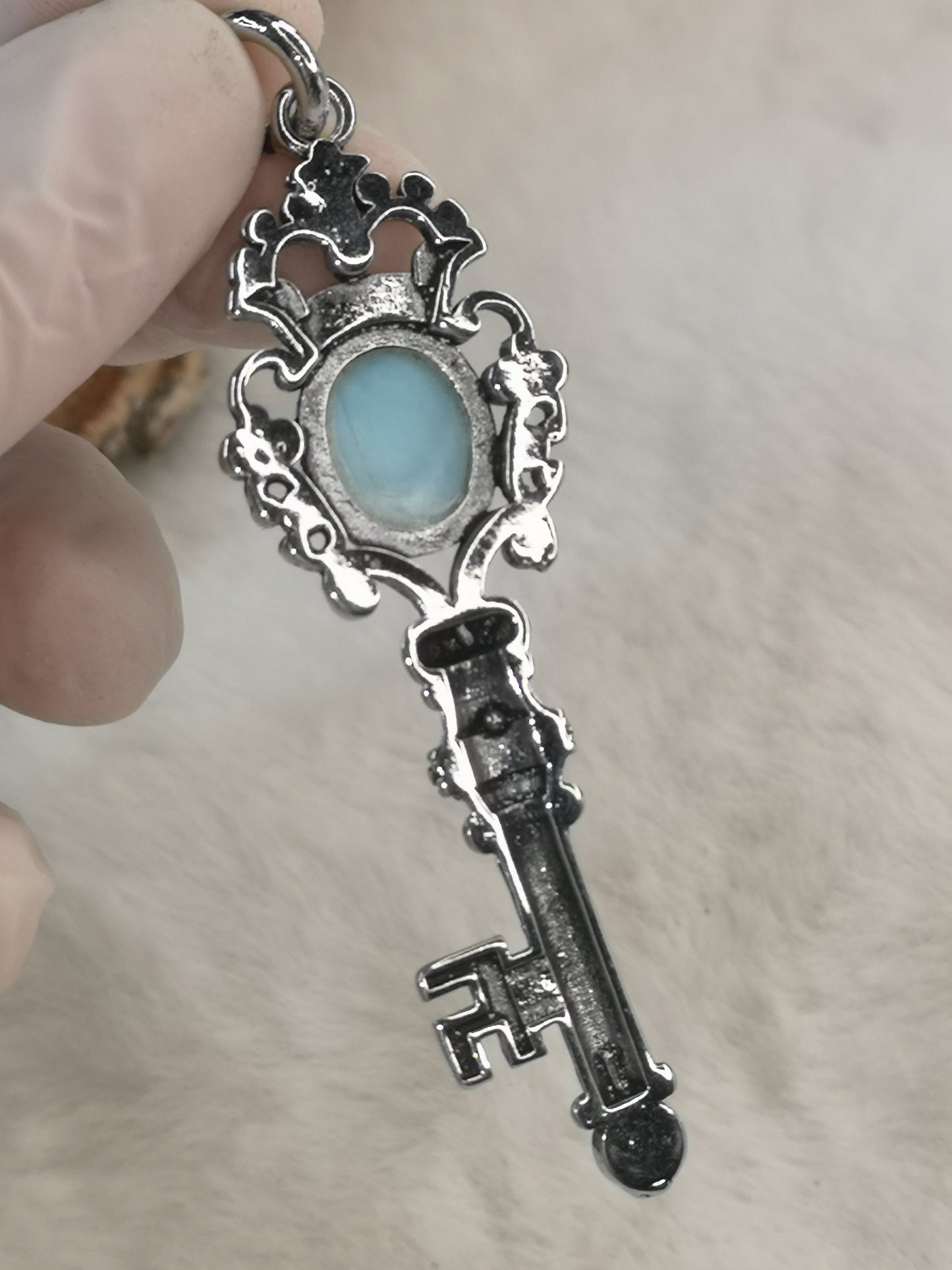 Larimar Schlüsselanhänger, Kupfer