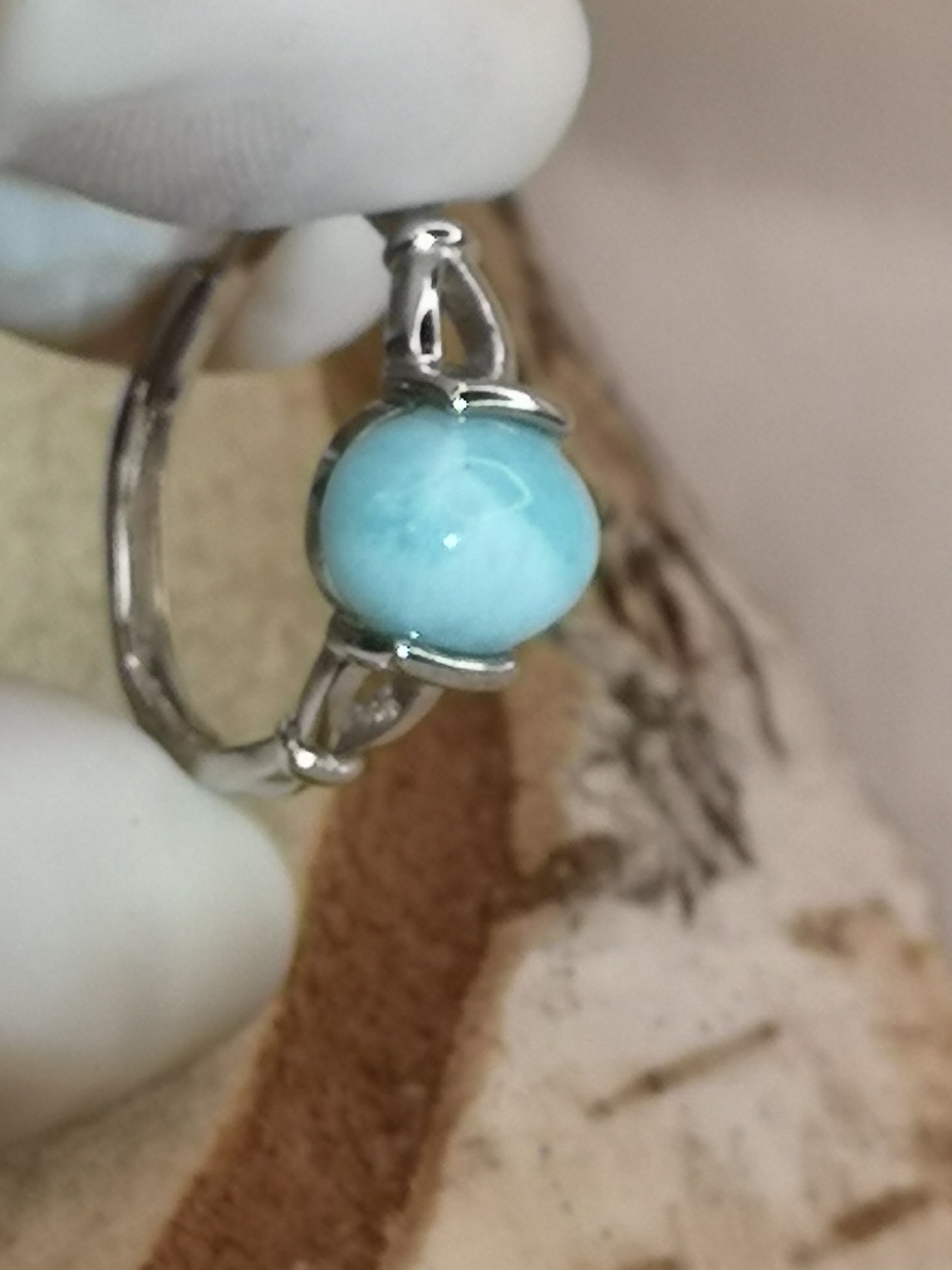 Larimar Edelstein Kupfer Ring