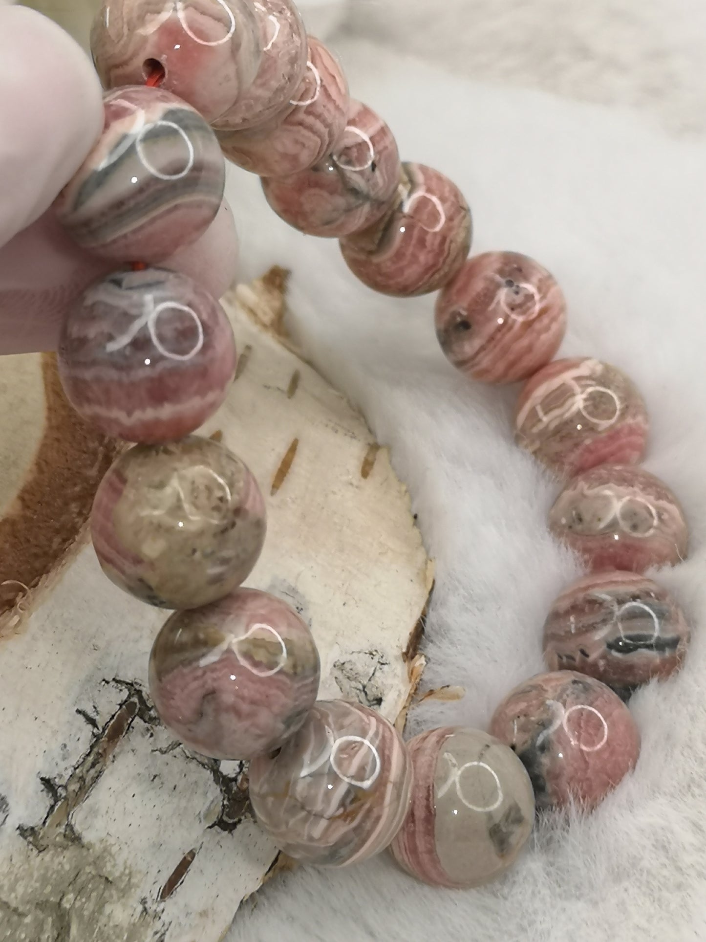 Rhodochrosit Edelstein Armband