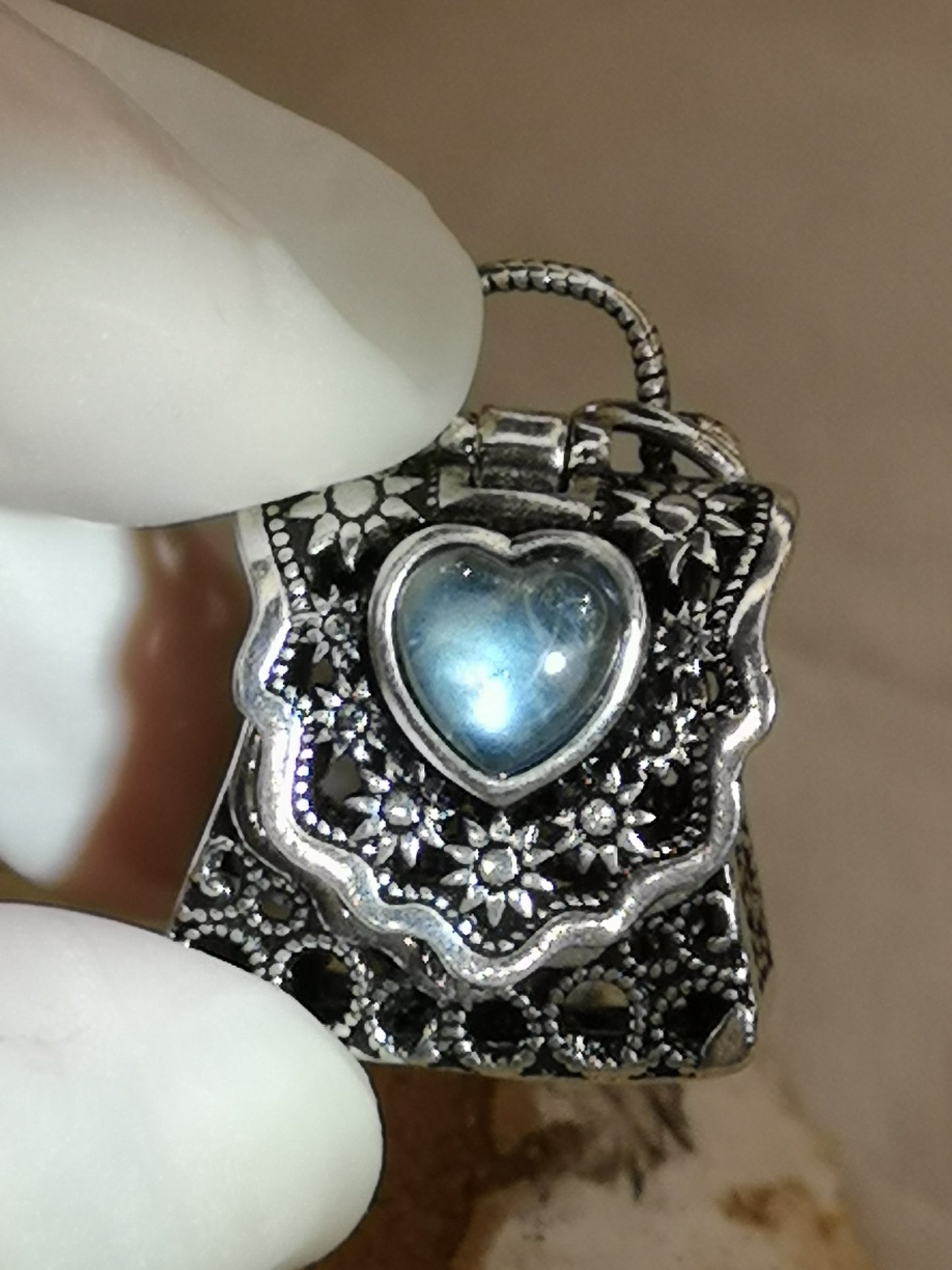 Labradorite Edelstein Kupfer Taschen Design Ketten Anhänger