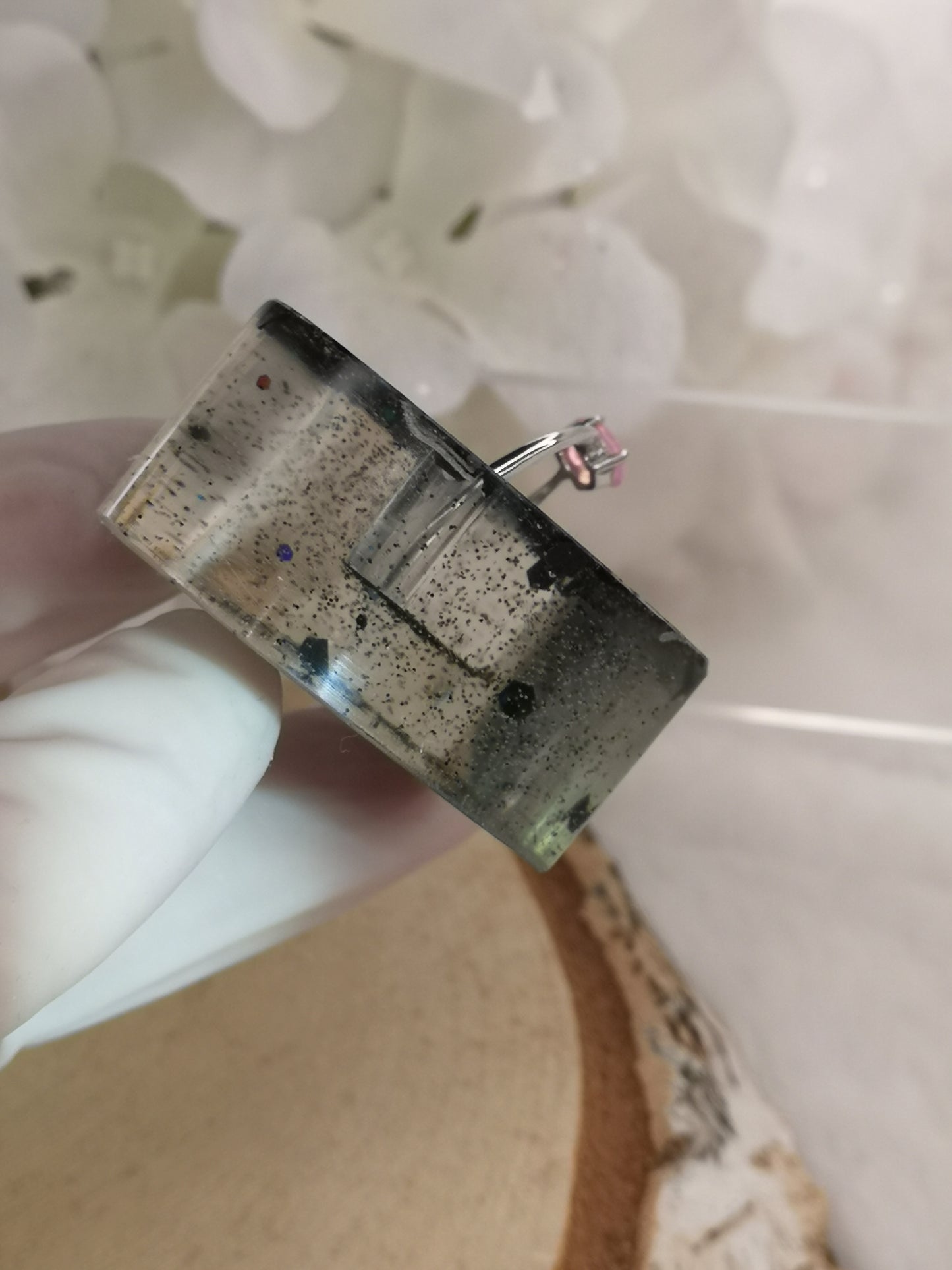 Ring Halter Herzform aus Kunstharz Unikat Resinart Handmade #dayza