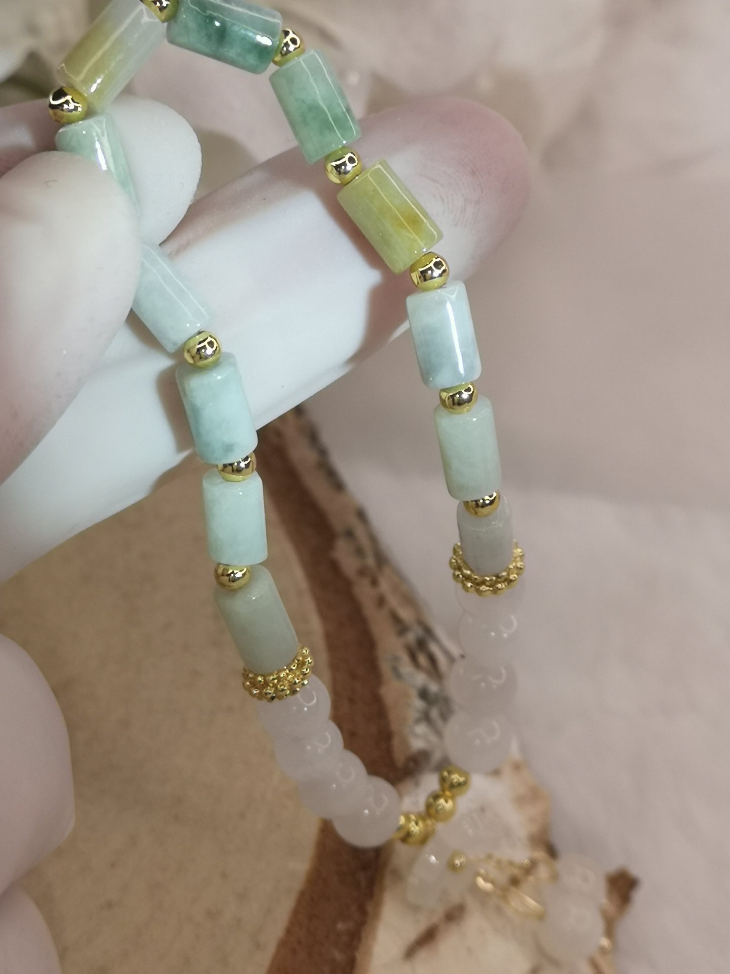 Jadeite Jade Edelstein Armband DIY