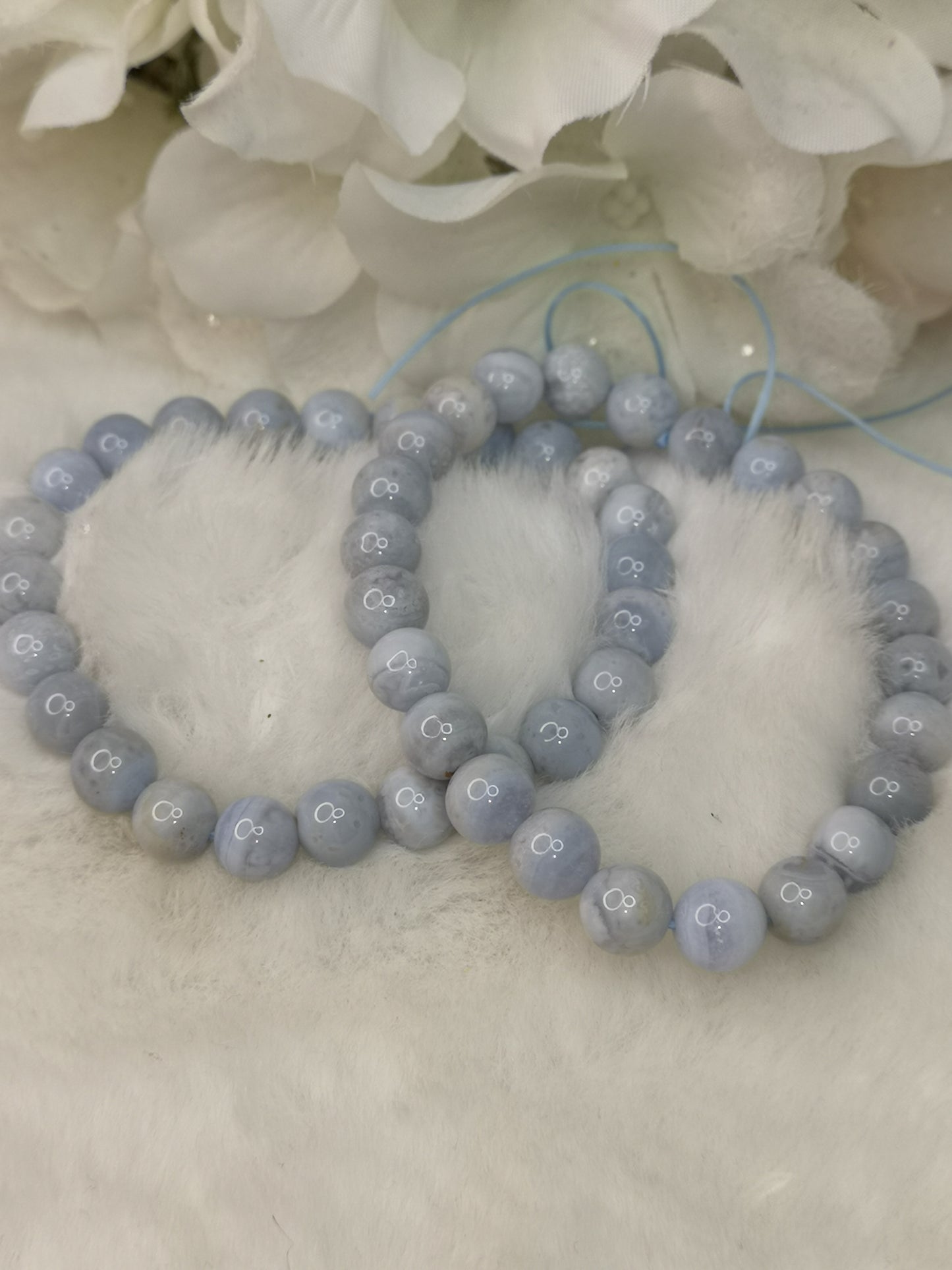 Blue Lace Achat Edelstein Armband