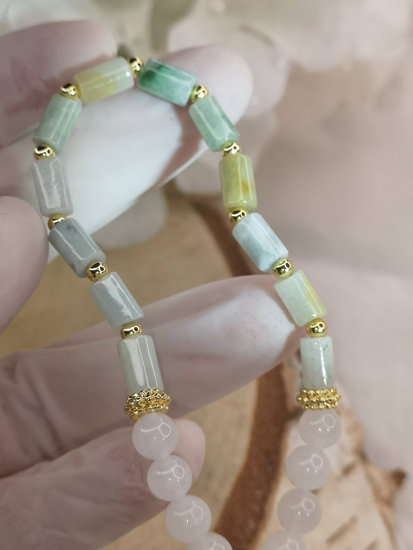 Jadeite Jade Edelstein Armband DIY
