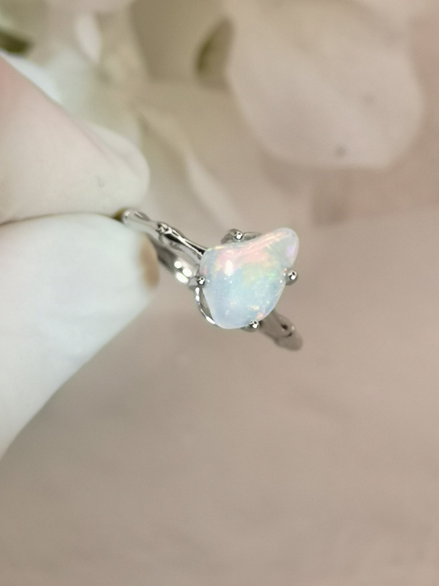 Opal Edelstein Kupfer Ring verstellbar Edelstein Schmuck #dayza