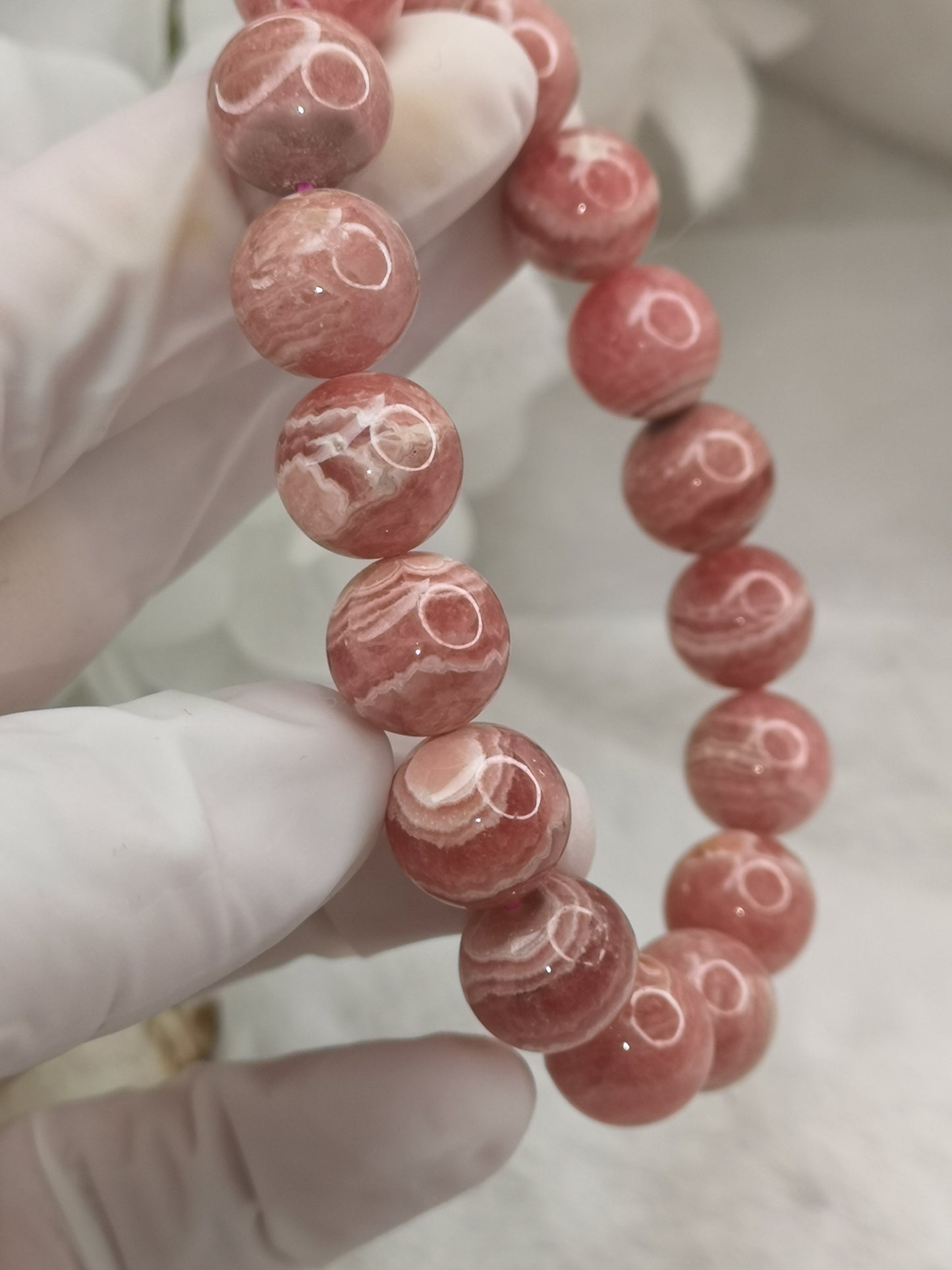 Rhodochrosit Edelstein Armband