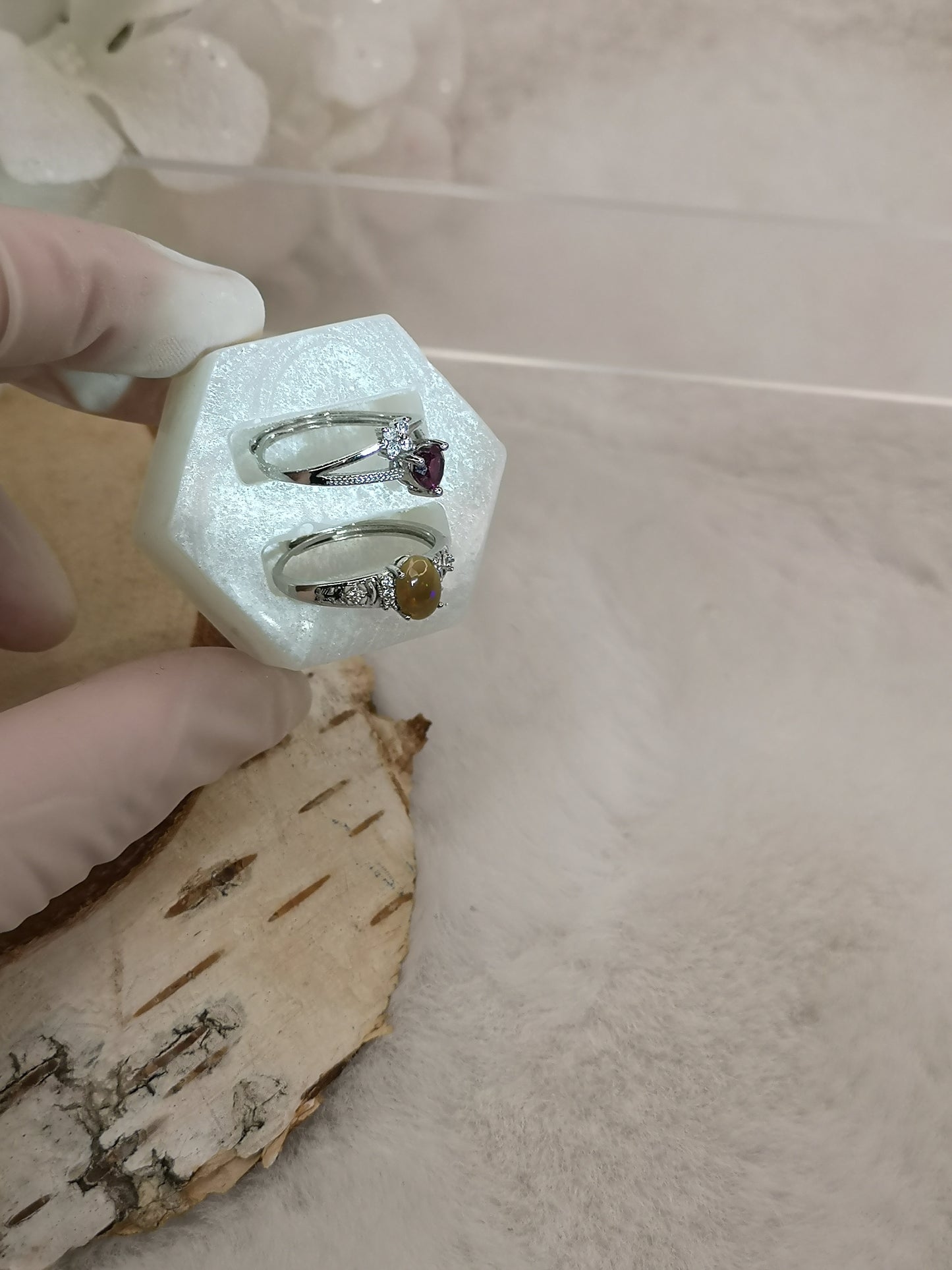 Ring Halter aus Kunstharz Unikat Resinart Handmade #dayza