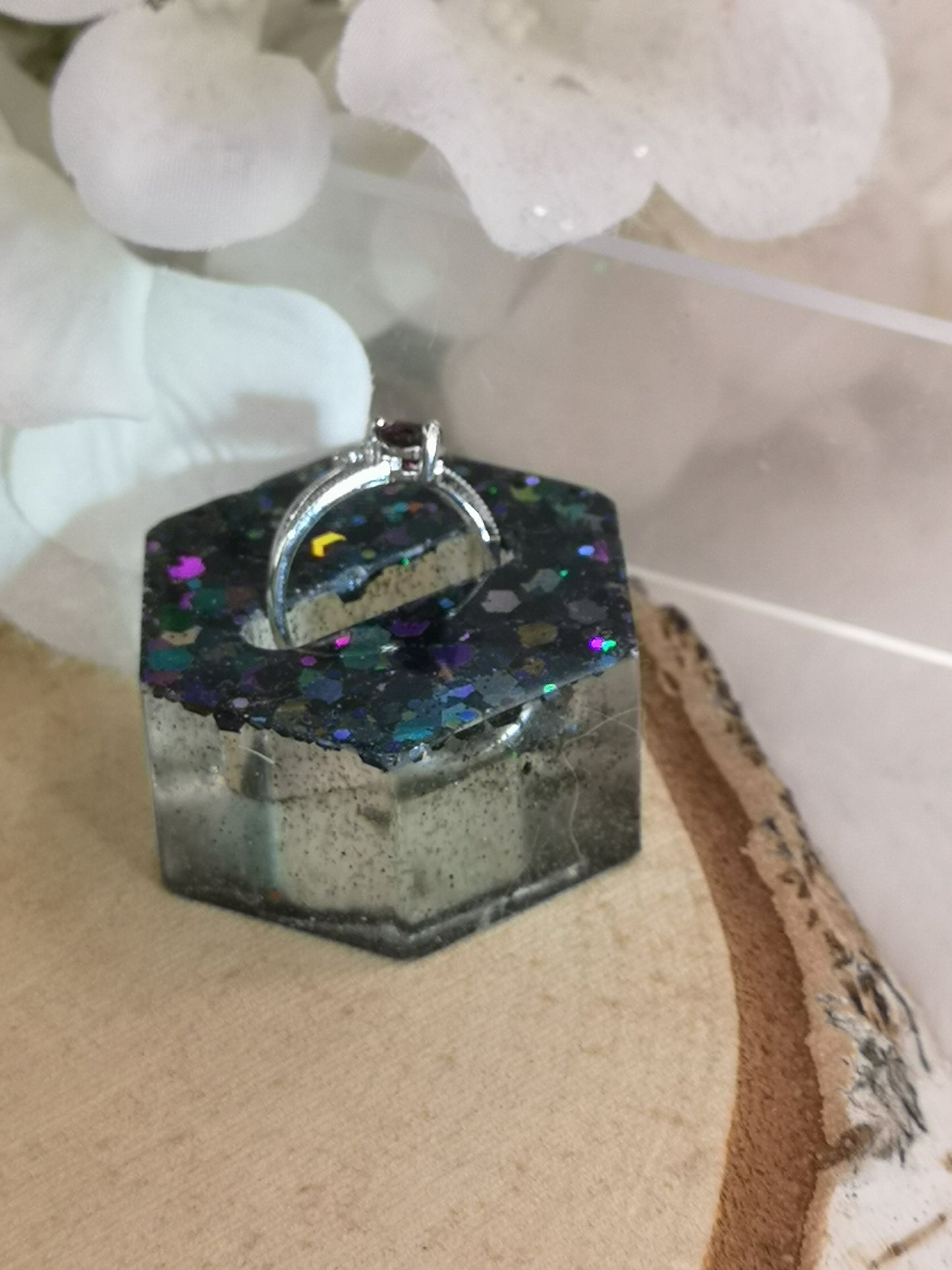 Ring Halter aus Kunstharz Unikat Resinart Handmade #dayza