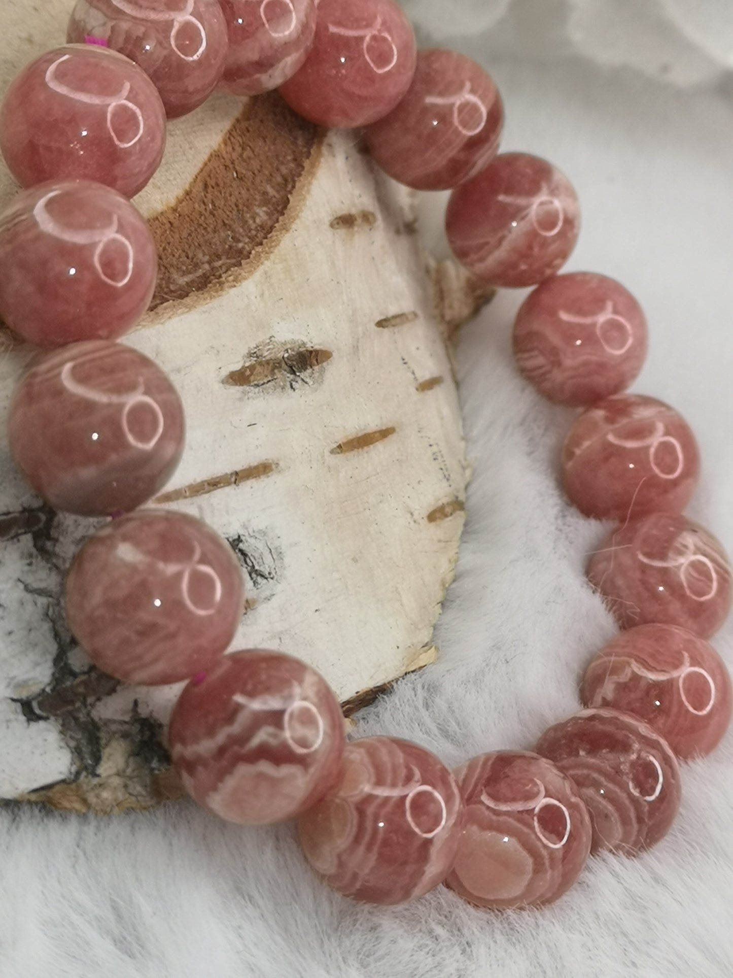 Rhodochrosit Edelstein Armband