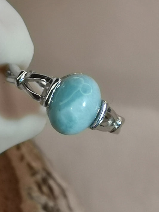 Larimar Edelstein Kupfer Ring