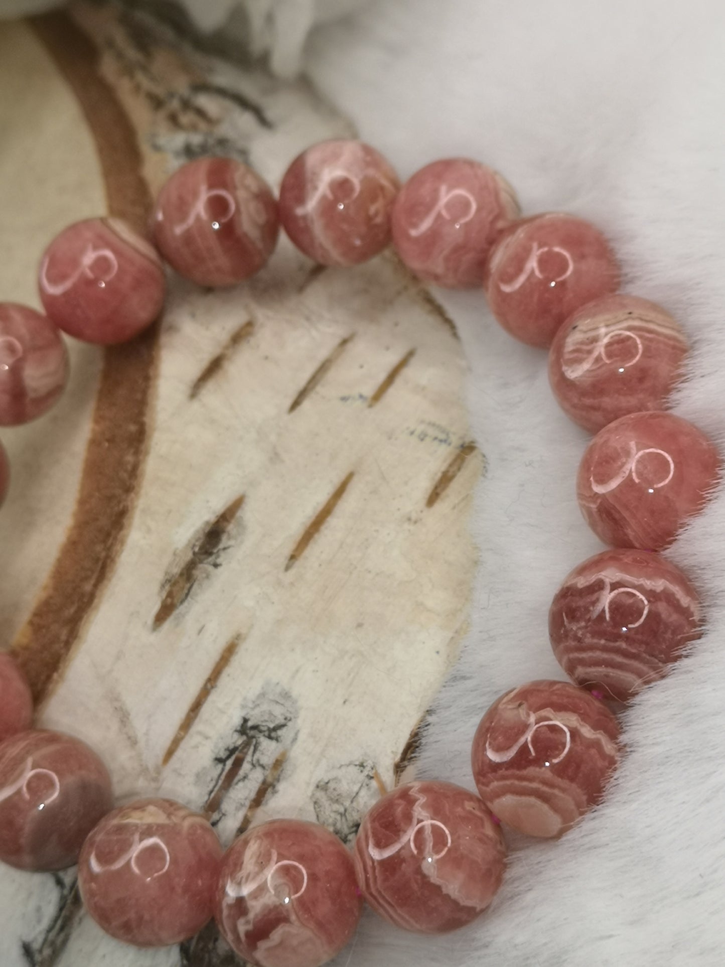 Rhodochrosit Edelstein Armband