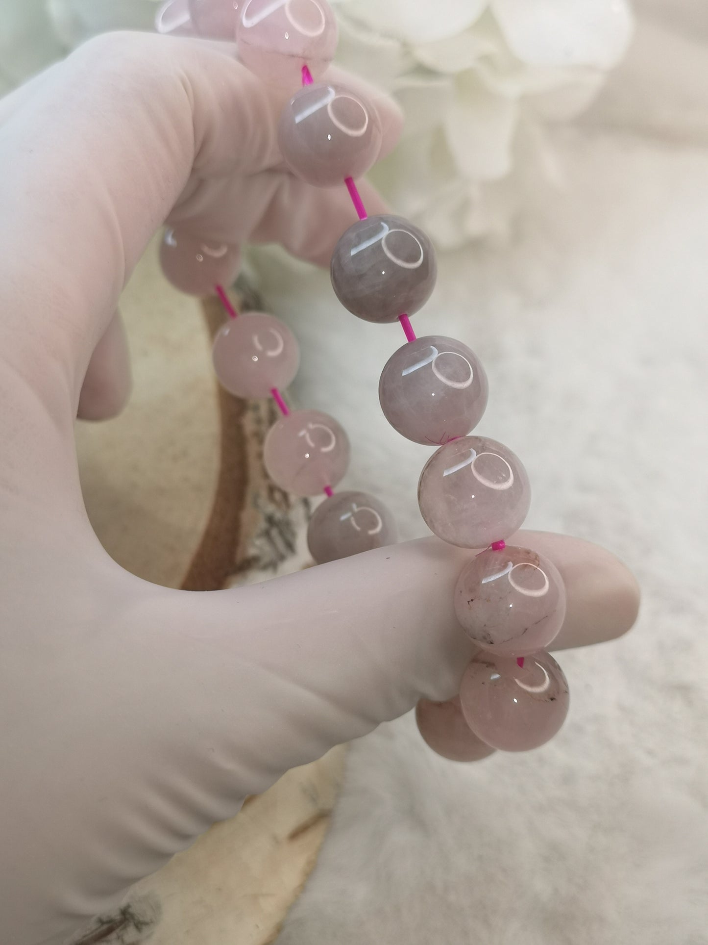 Rosenquarz Edelstein Armband