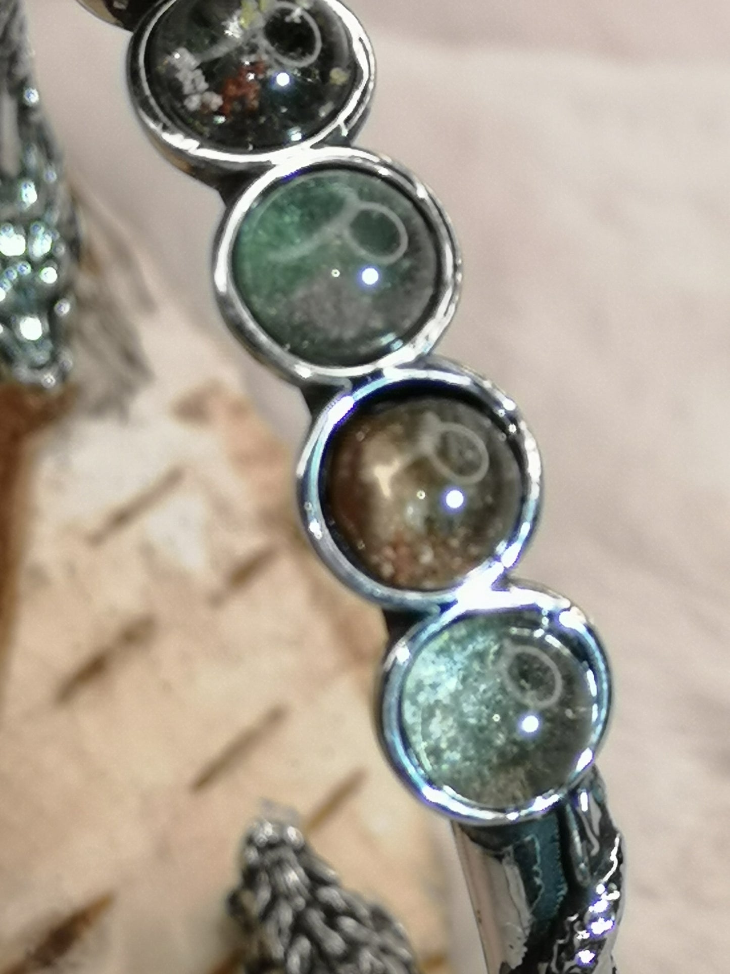 Gartenquartz Edelsteine, Kupfer Drachendesign Armband