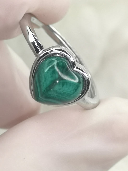 Malachite Edelstein Kupfer Ring