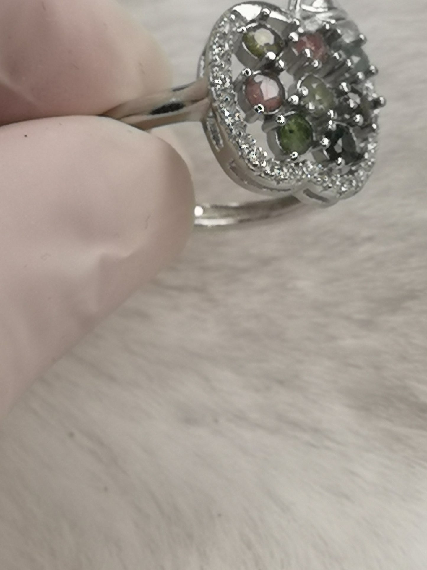 Turmalin Edelsteine, Kupfer Ring, verstellbar