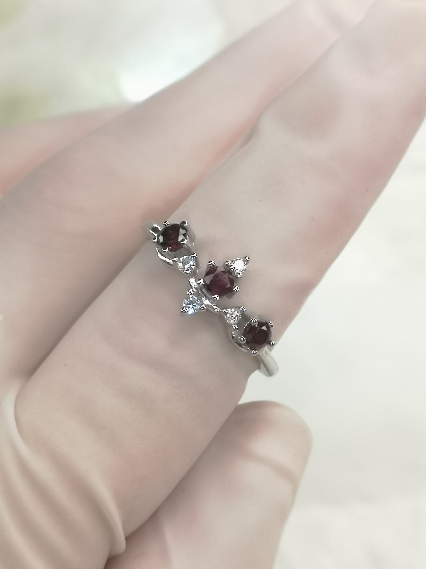 Granit Edelstein Kupfer Ring verstellbar