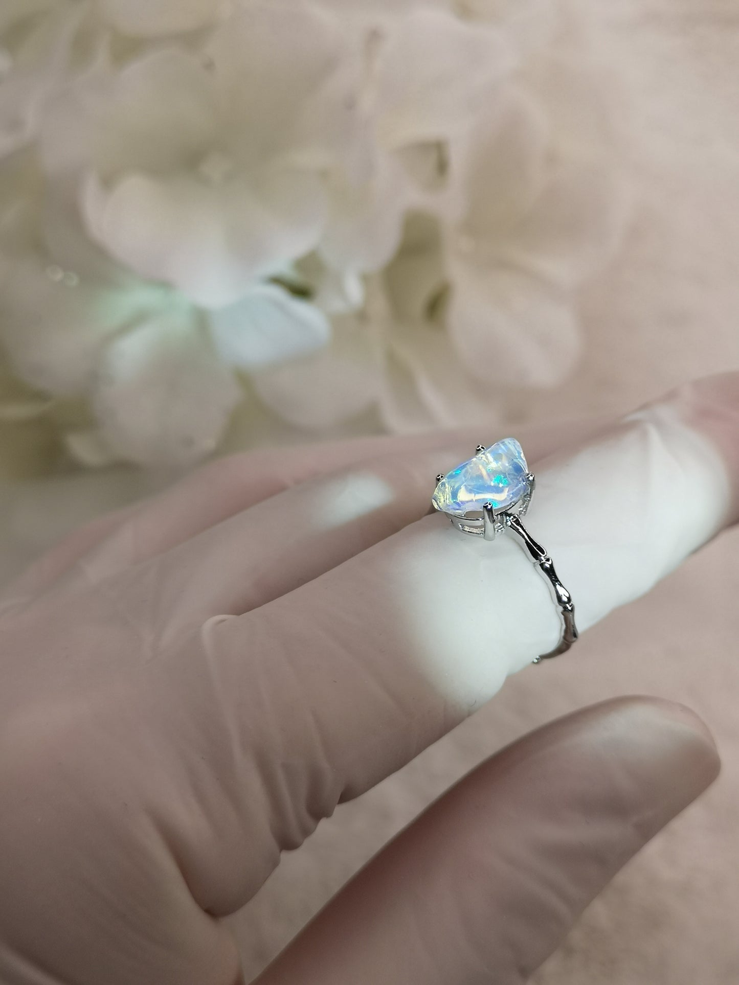 Opal Kupfer Ring verstellbar Edelstein Schmuck #dayza