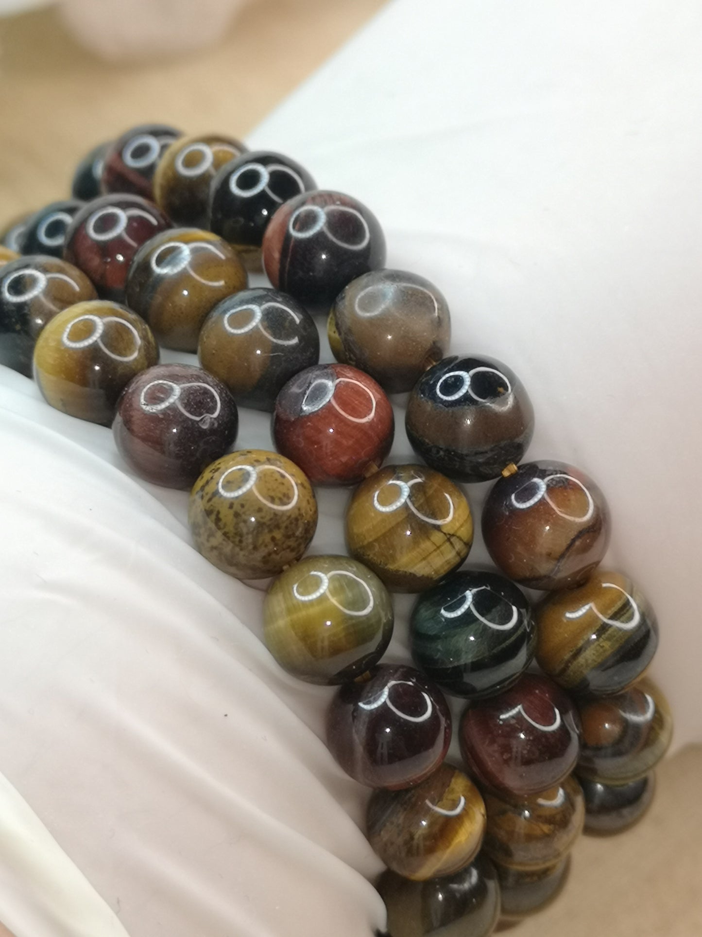 Colorful Tigereye Tigerauge Armband