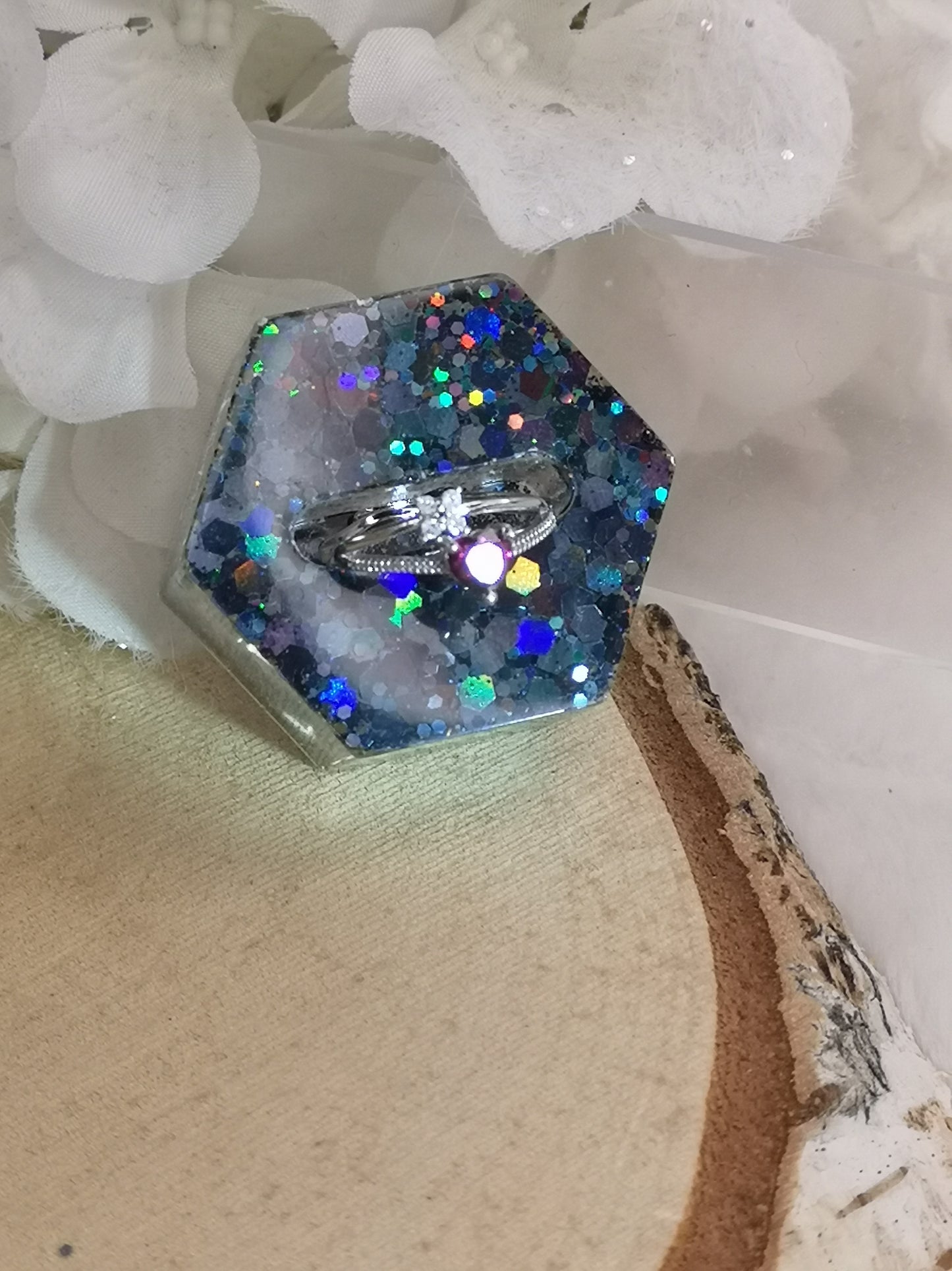 Ring Halter aus Kunstharz Unikat Resinart Handmade #dayza