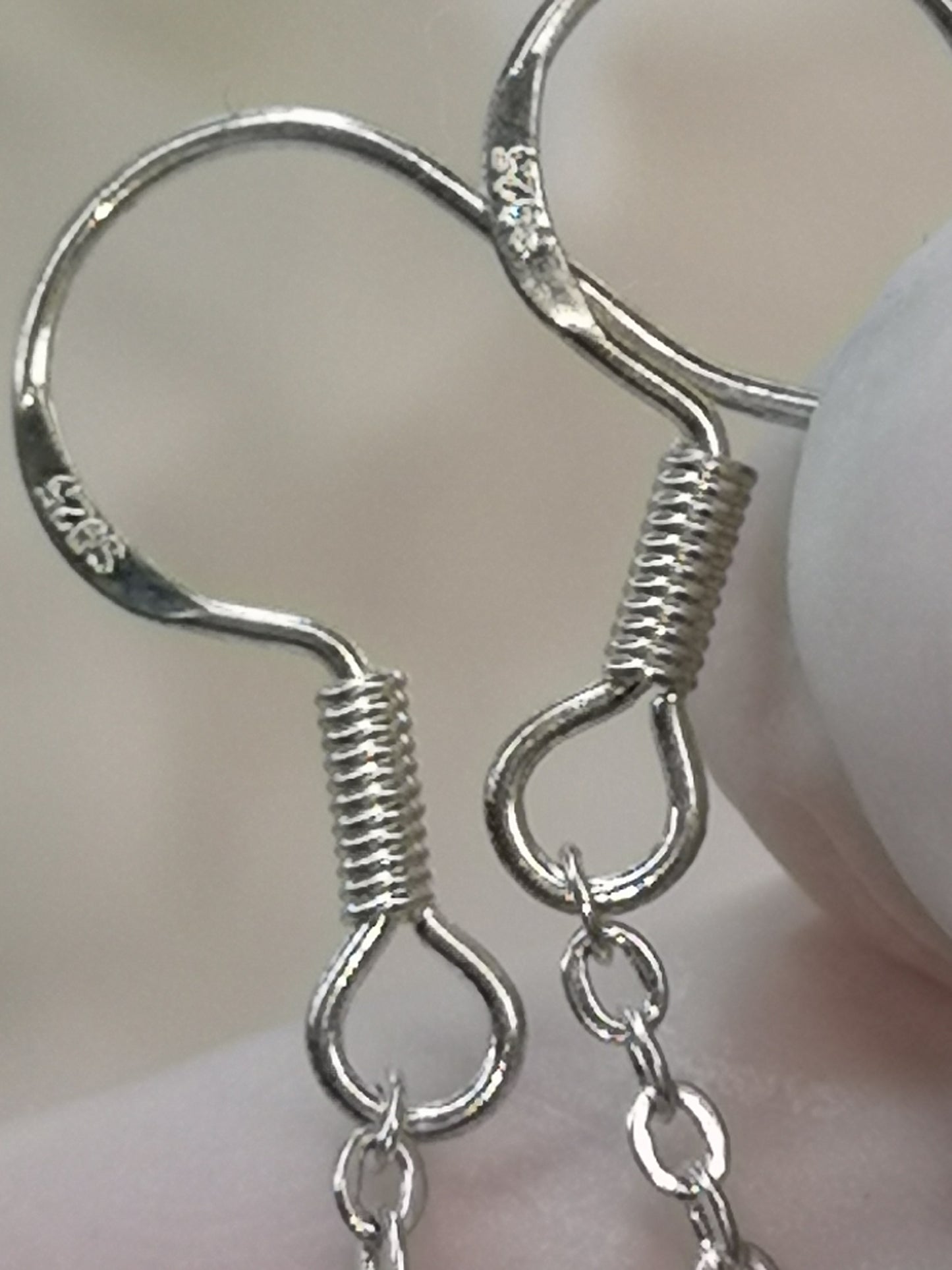 Labradorite Edelstein, 925 Silber Herz Ohrringe