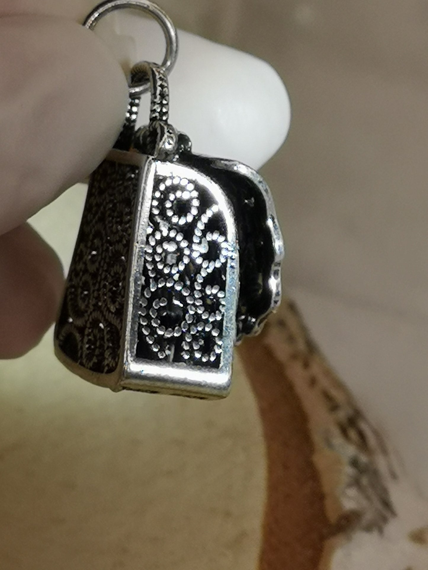 Lapislazuli Edelstein, Kupfer Ketten Anhänger, Taschen Design