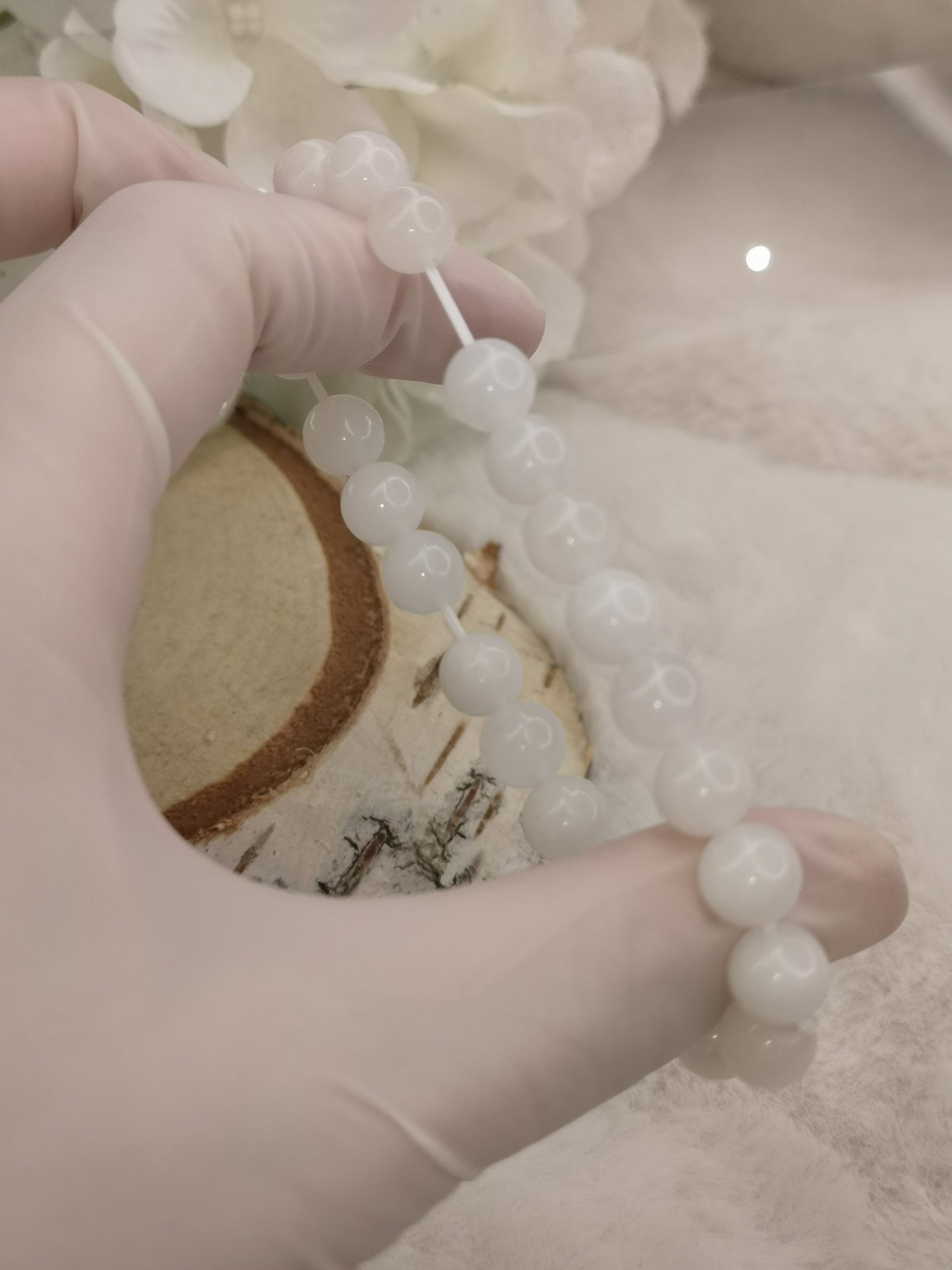 White Jade Edelstein, Armband