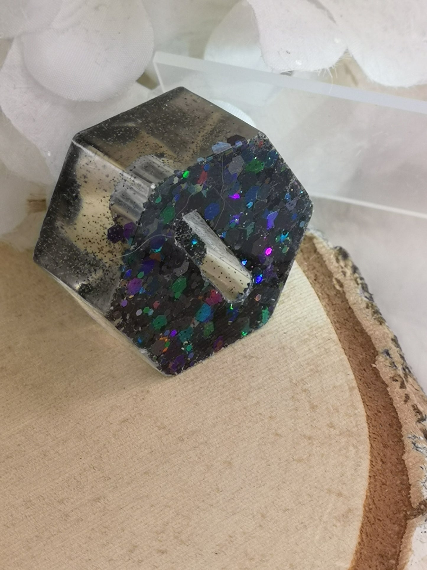 Ring Halter aus Kunstharz Unikat Resinart Handmade #dayza