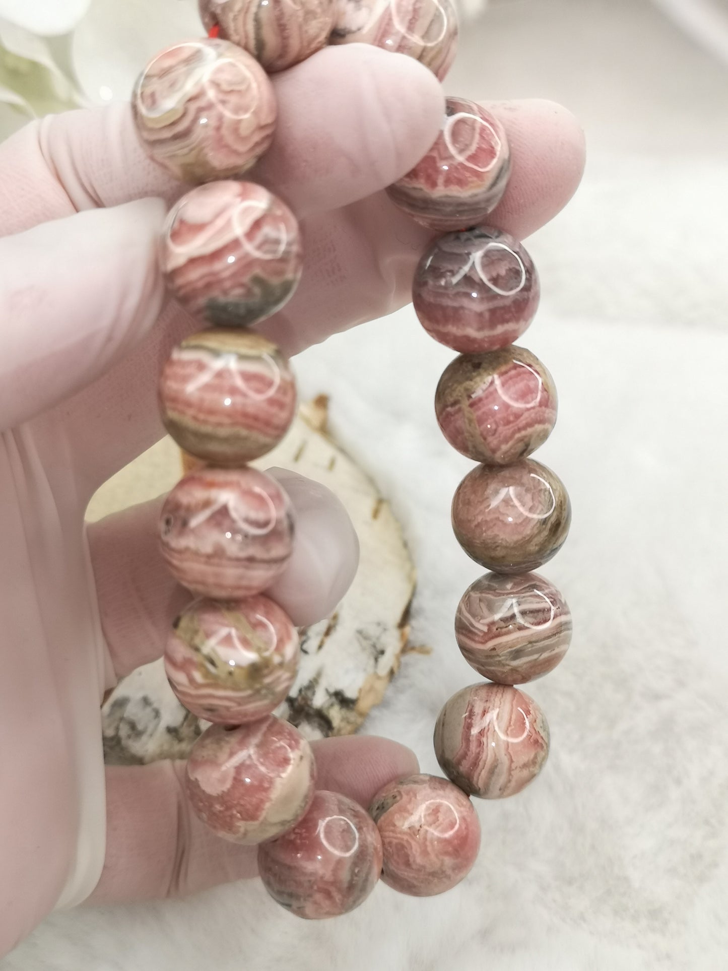 Rhodochrosit Edelstein Armband