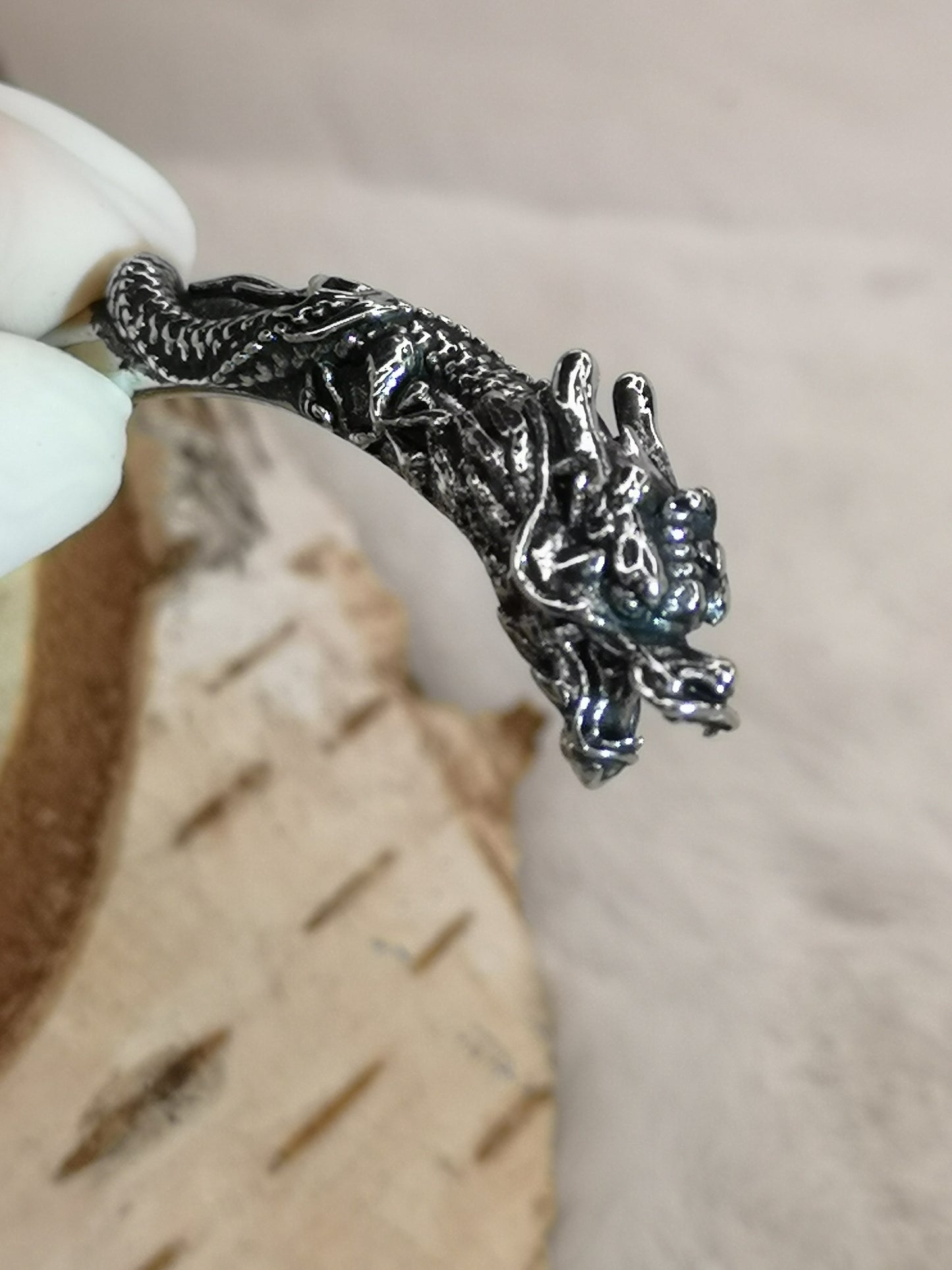 Gartenquartz Edelsteine, Kupfer Drachendesign Armband