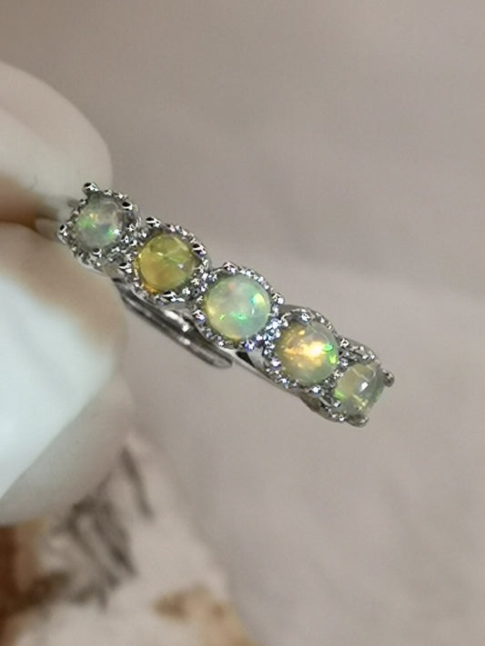 Opal Edelsteine, Kupfer Ring verstellbar