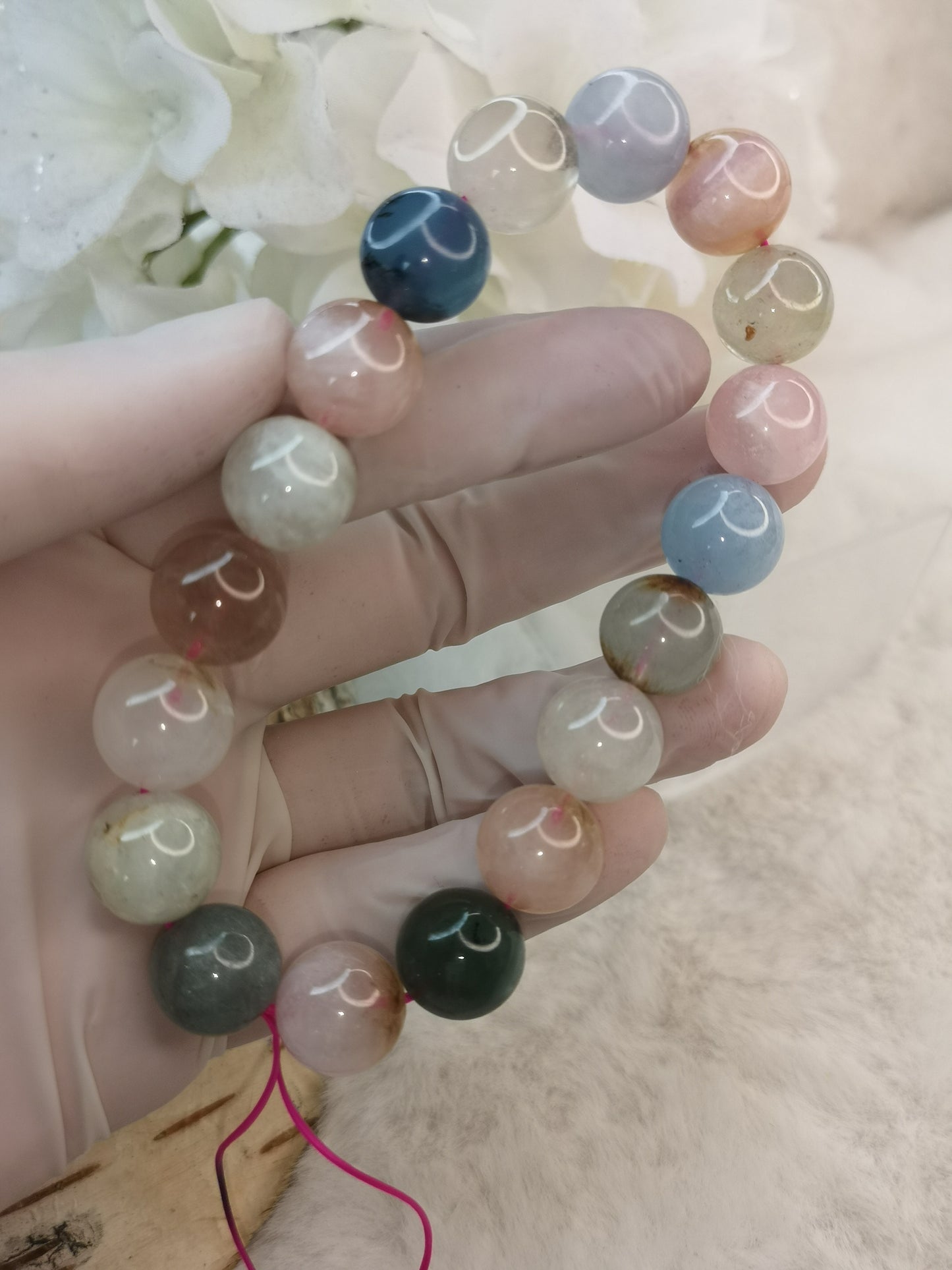 Morganit Edelstein Armband