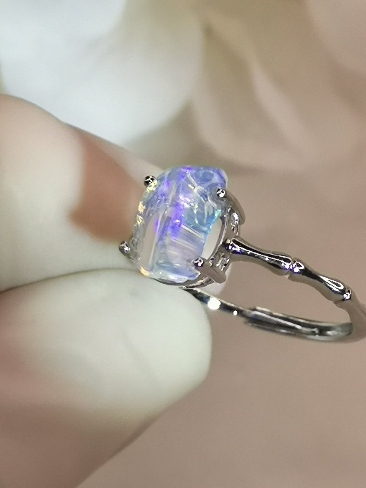 Opal Kupfer Ring verstellbar Edelstein Schmuck #dayza