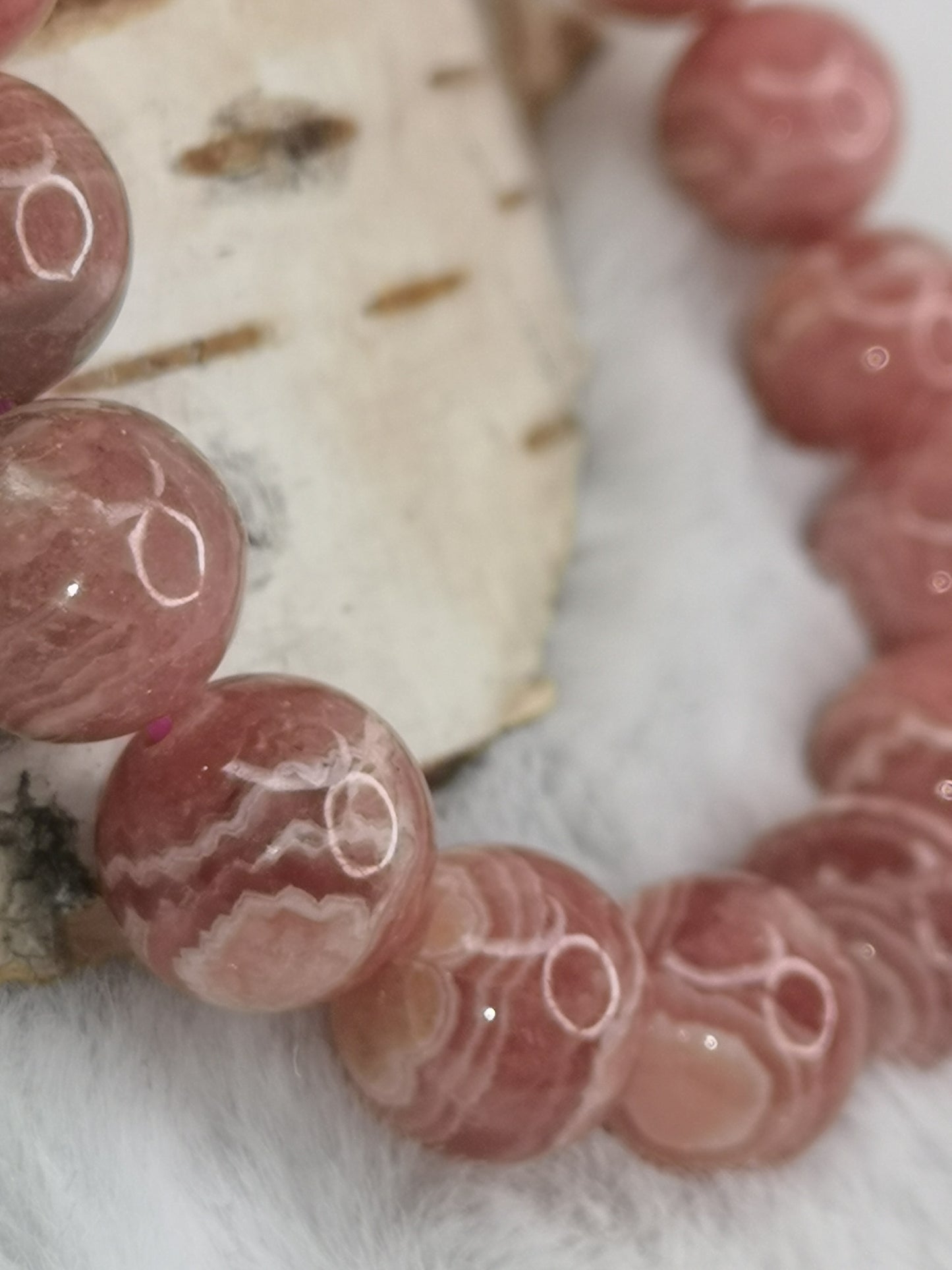 Rhodochrosit Edelstein Armband