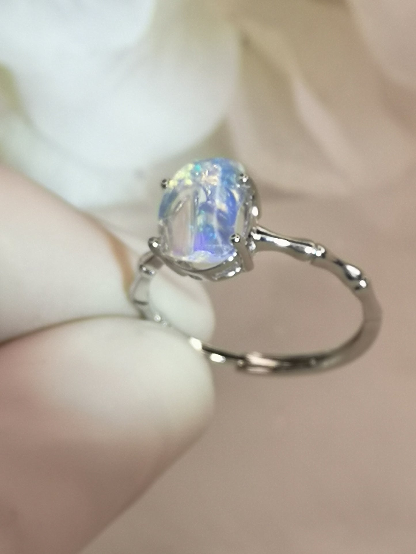 Opal Kupfer Ring verstellbar Edelstein Schmuck #dayza