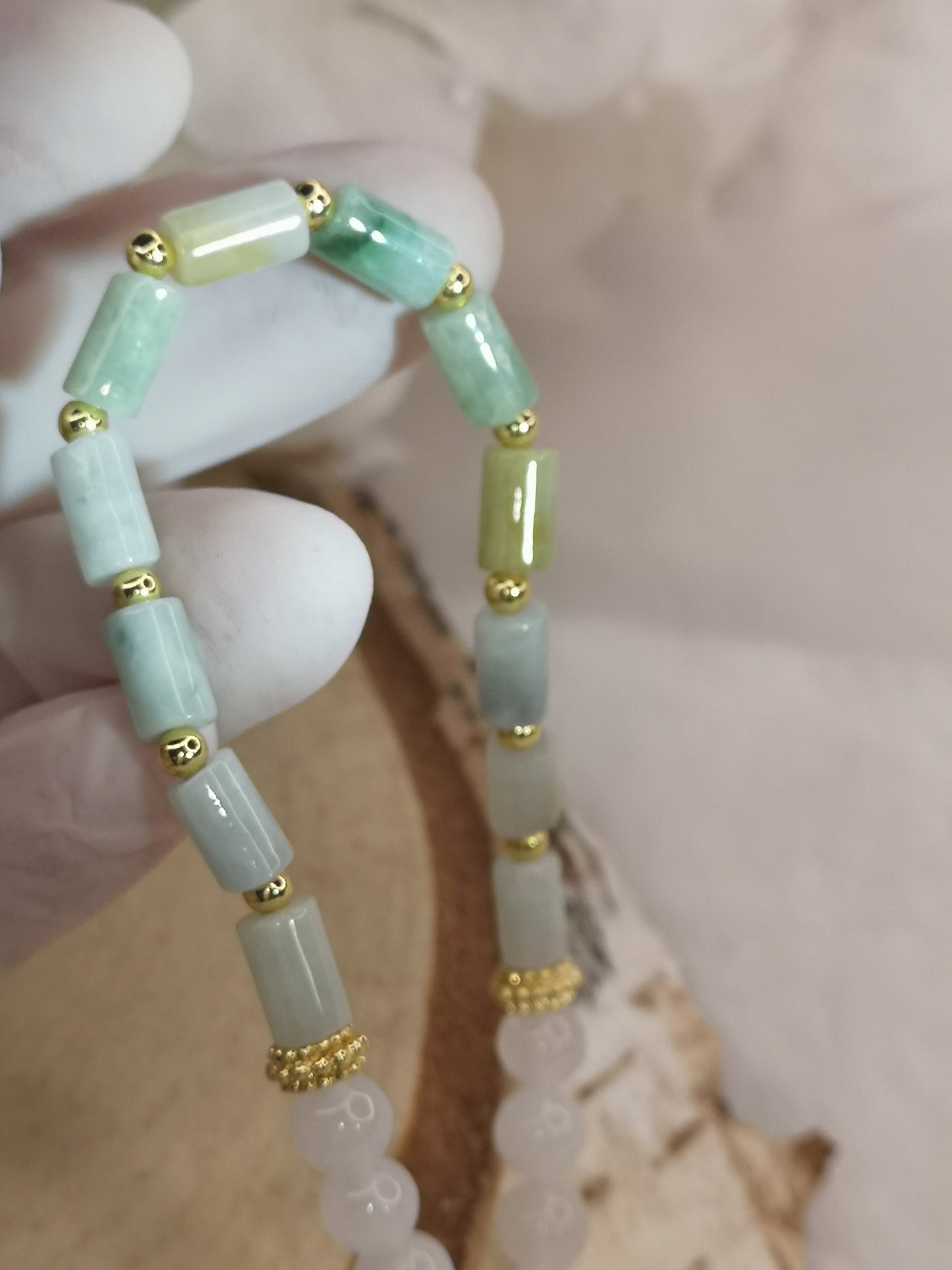 Jadeite Jade Edelstein Armband DIY