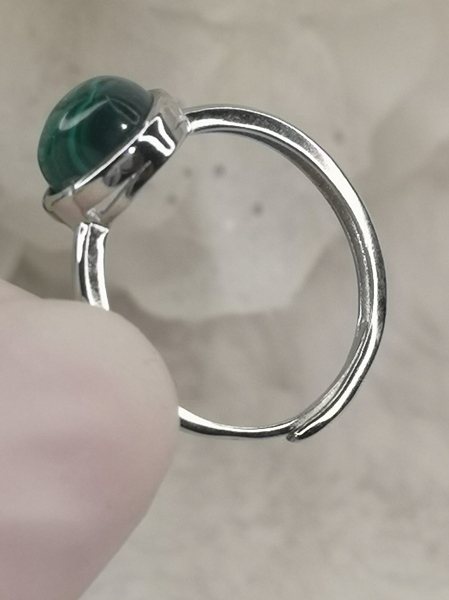 Malachite Edelstein Kupfer Ring