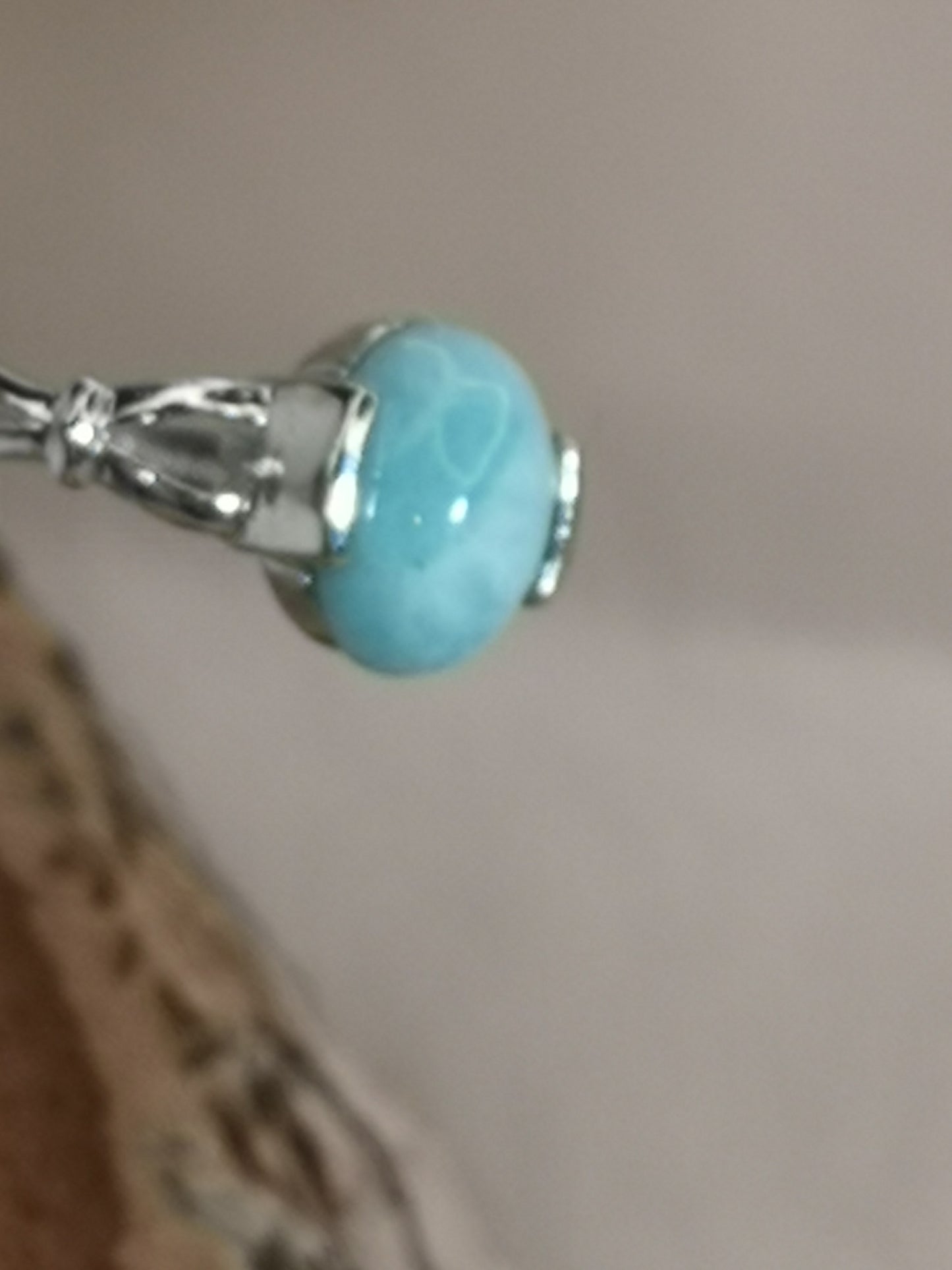 Larimar Edelstein Kupfer Ring